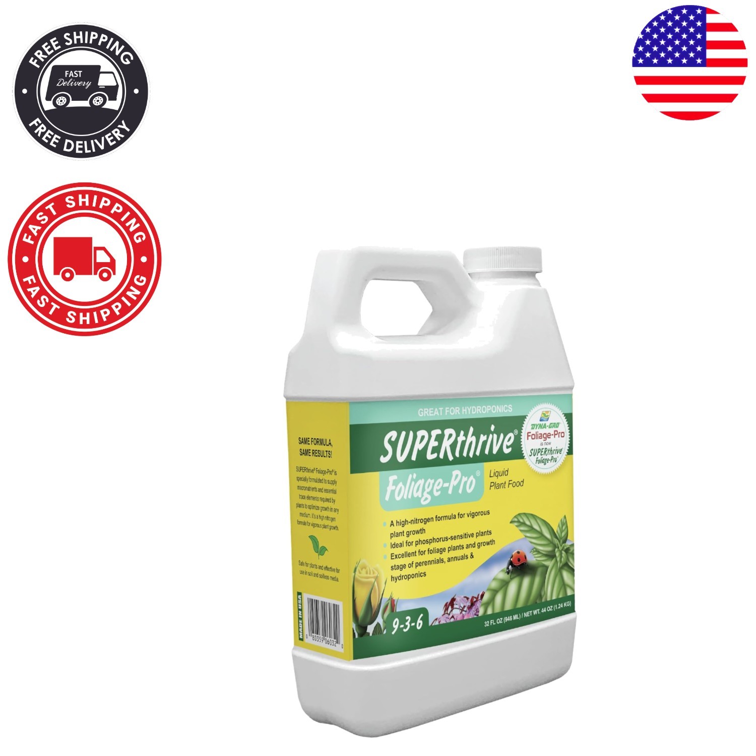 Dyna Gro 32oz Foliage Pro – Essential Liquid Fertilizer for Indoor Gardens