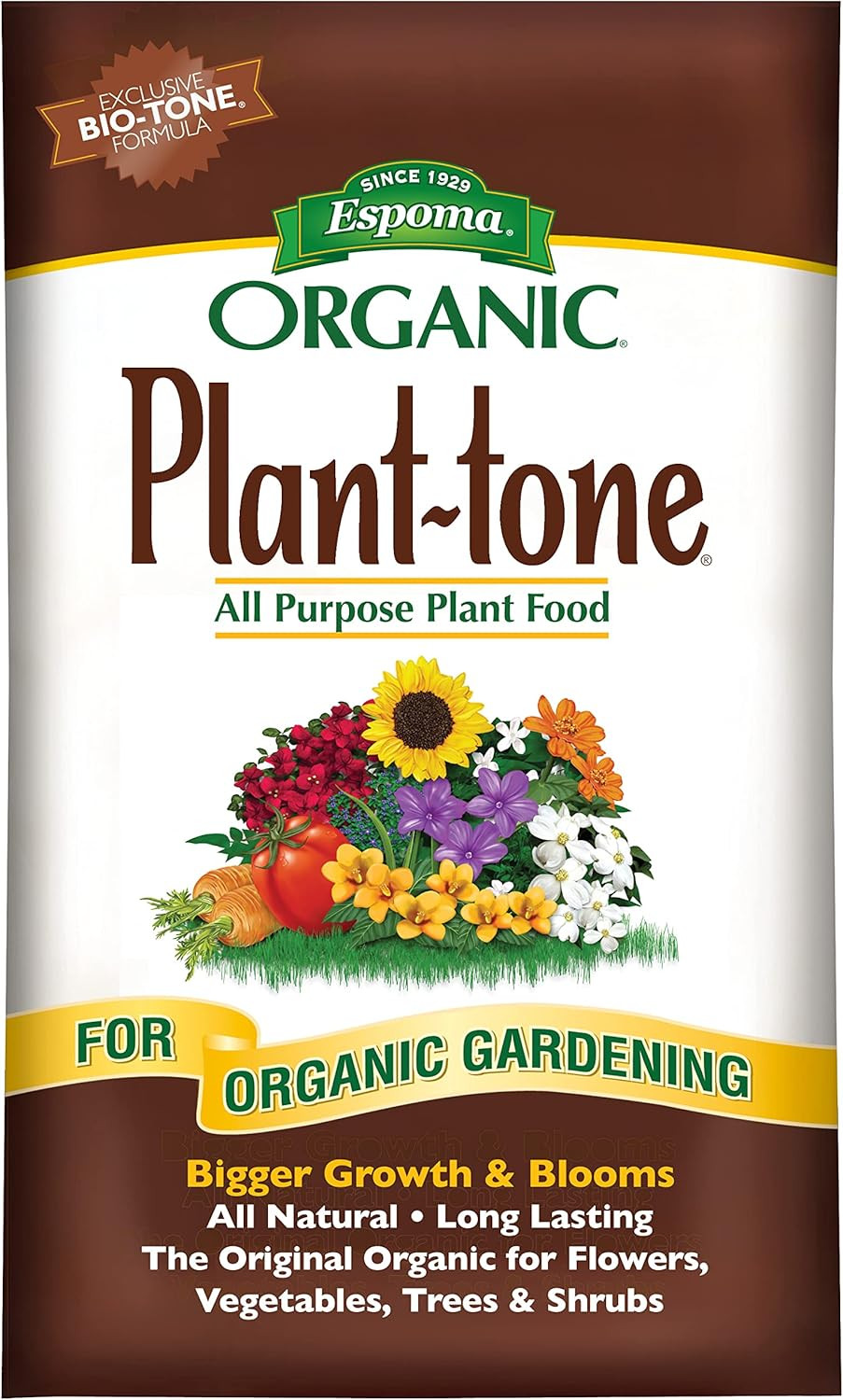 Espoma Organic Plant-Tone 5-3-3 Natural & Organic All Purpose Plant Food; 36 Lb
