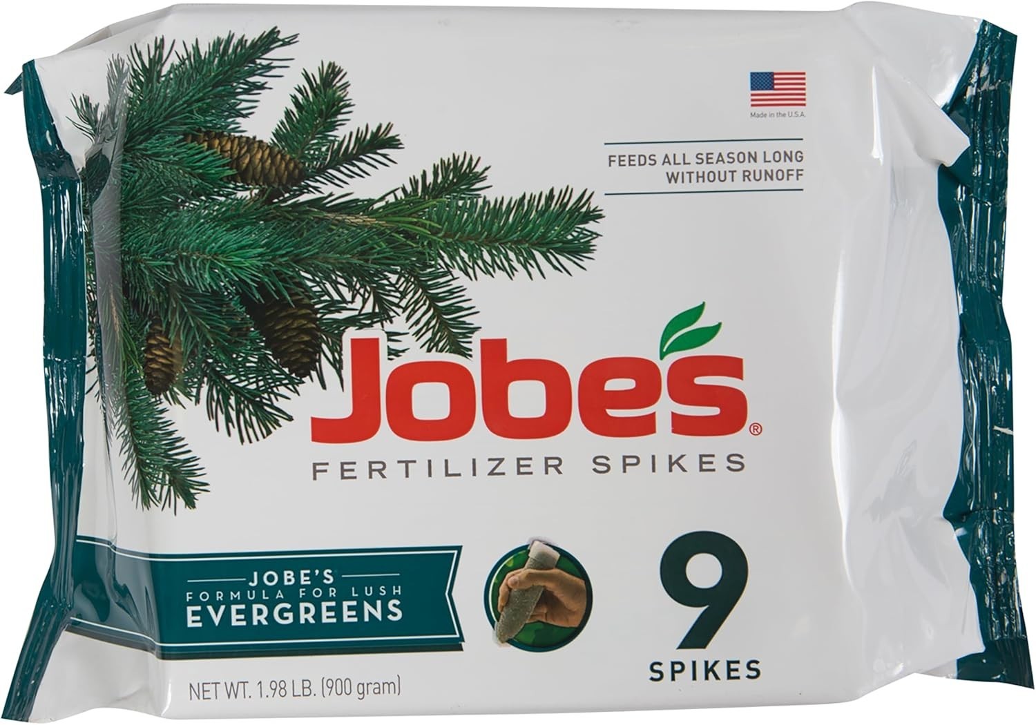 Easy Plant Care: Jobe’s 9 Count Evergreen Fertilizer Spikes for Beautiful Yards