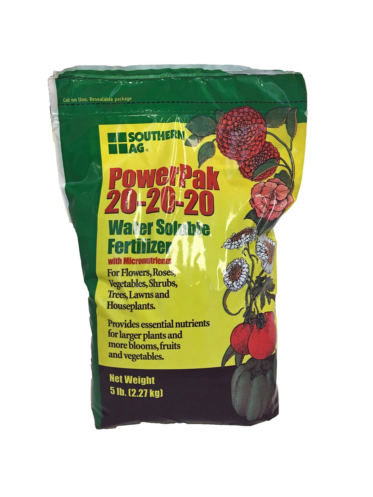southern ag PowerPak 20-20-20 Water Soluble Fertilizer with micronutrients 5 LB