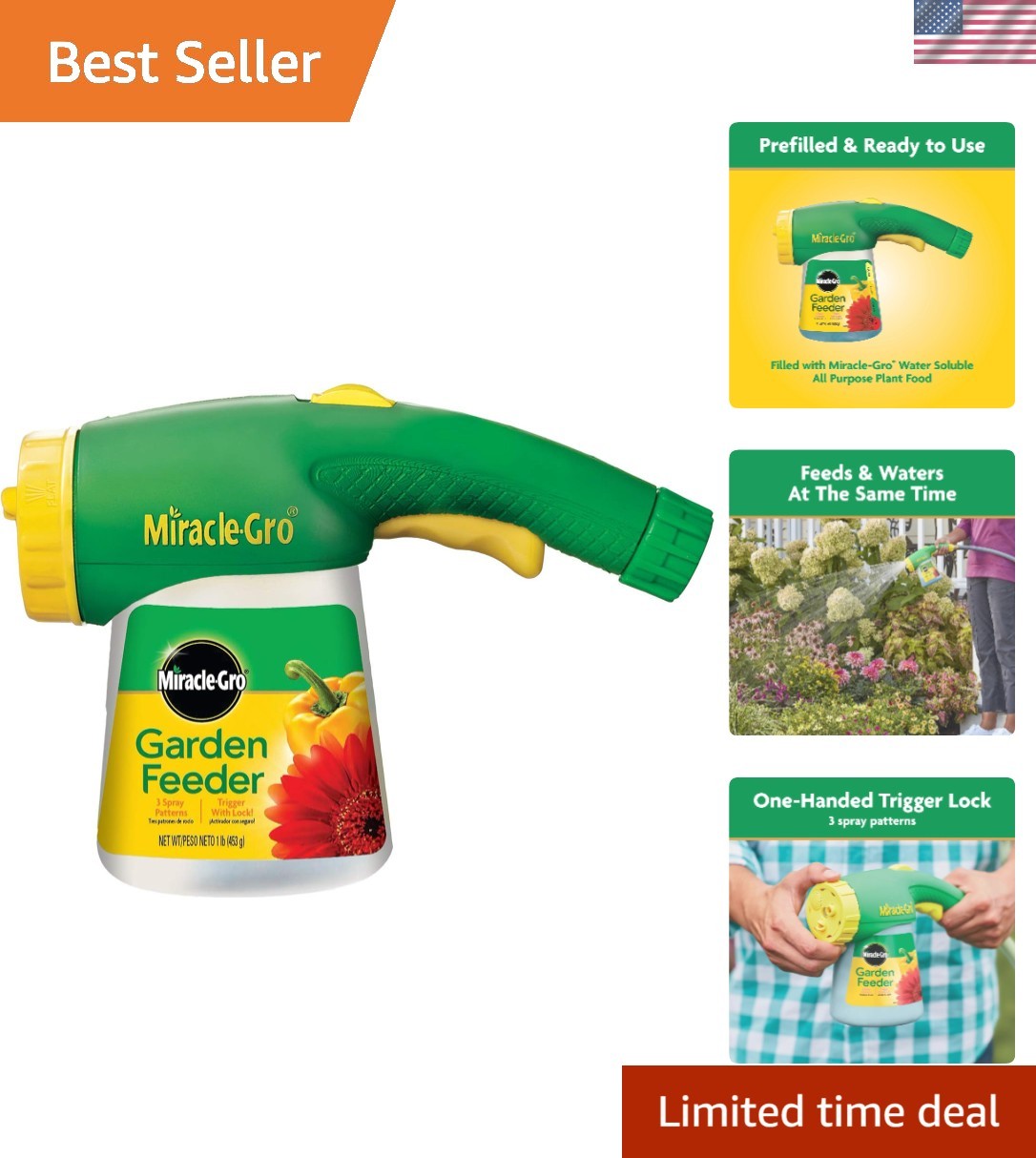 Garden Feeder with Water Soluble All Purpose Plant Food, 1 lb. | Hose-end Fee…