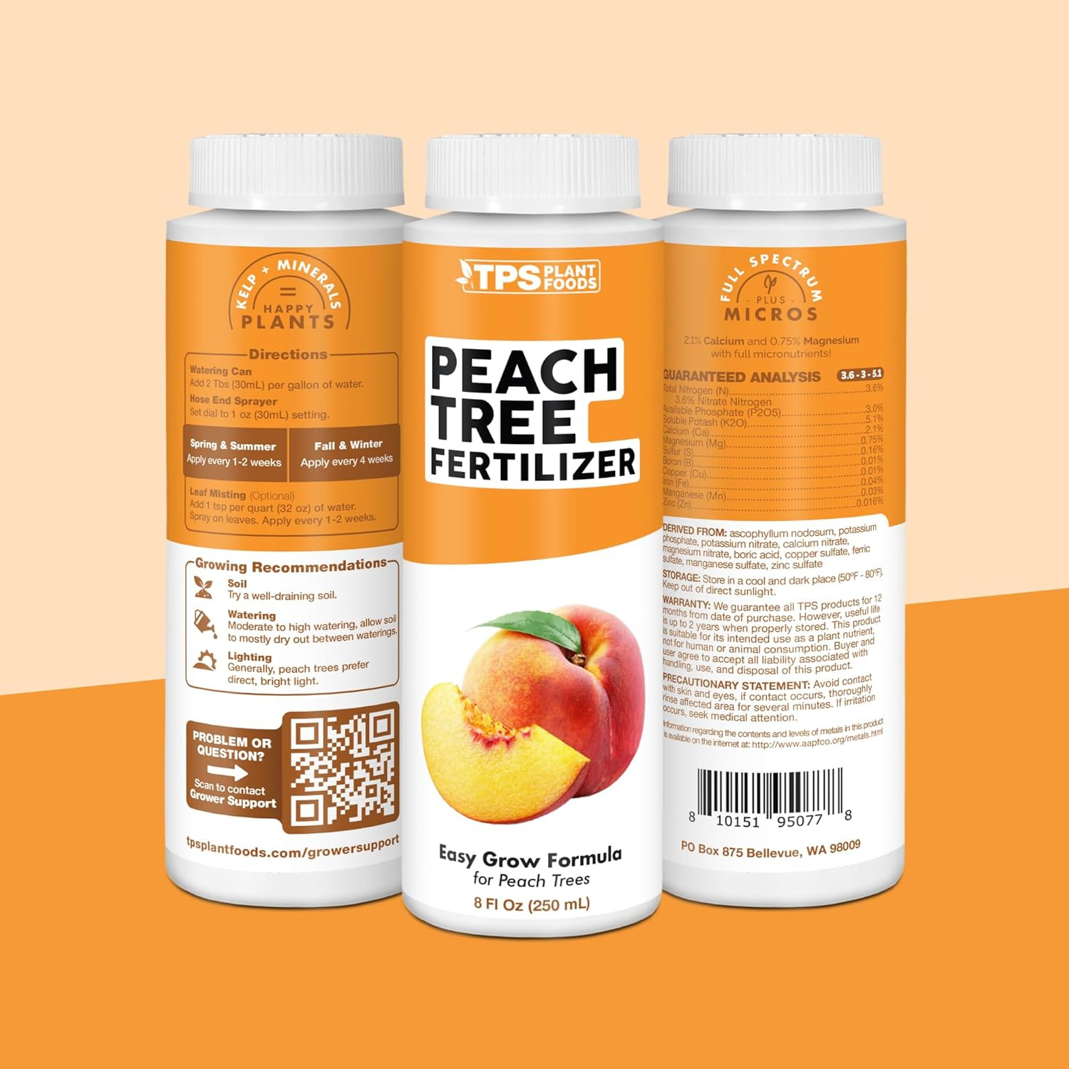 Peach Tree Fertilizer – Liquid Peach Tree Plant Food for Healthy Growth & Fruit
