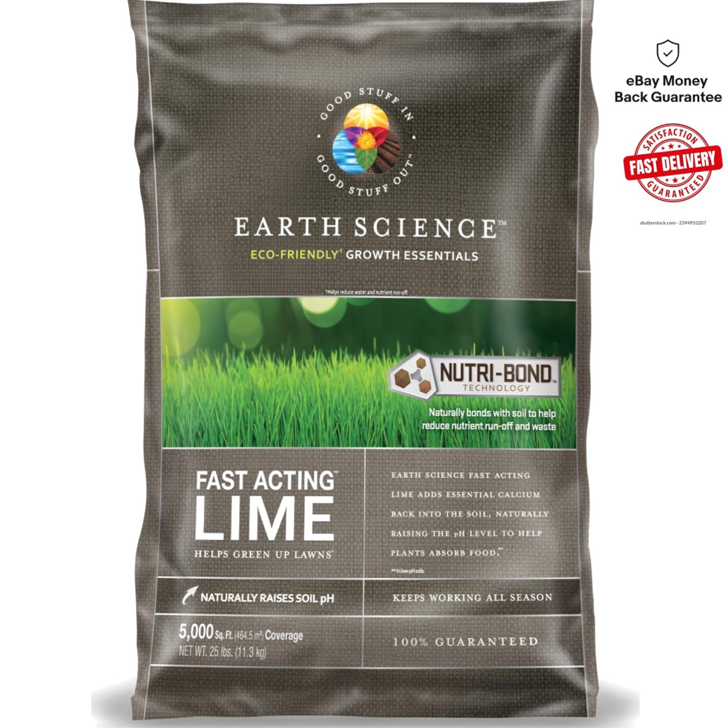 25LB Fast Acting Lime Granules – Boost Lawn Health & pH Level for 5000 sqft