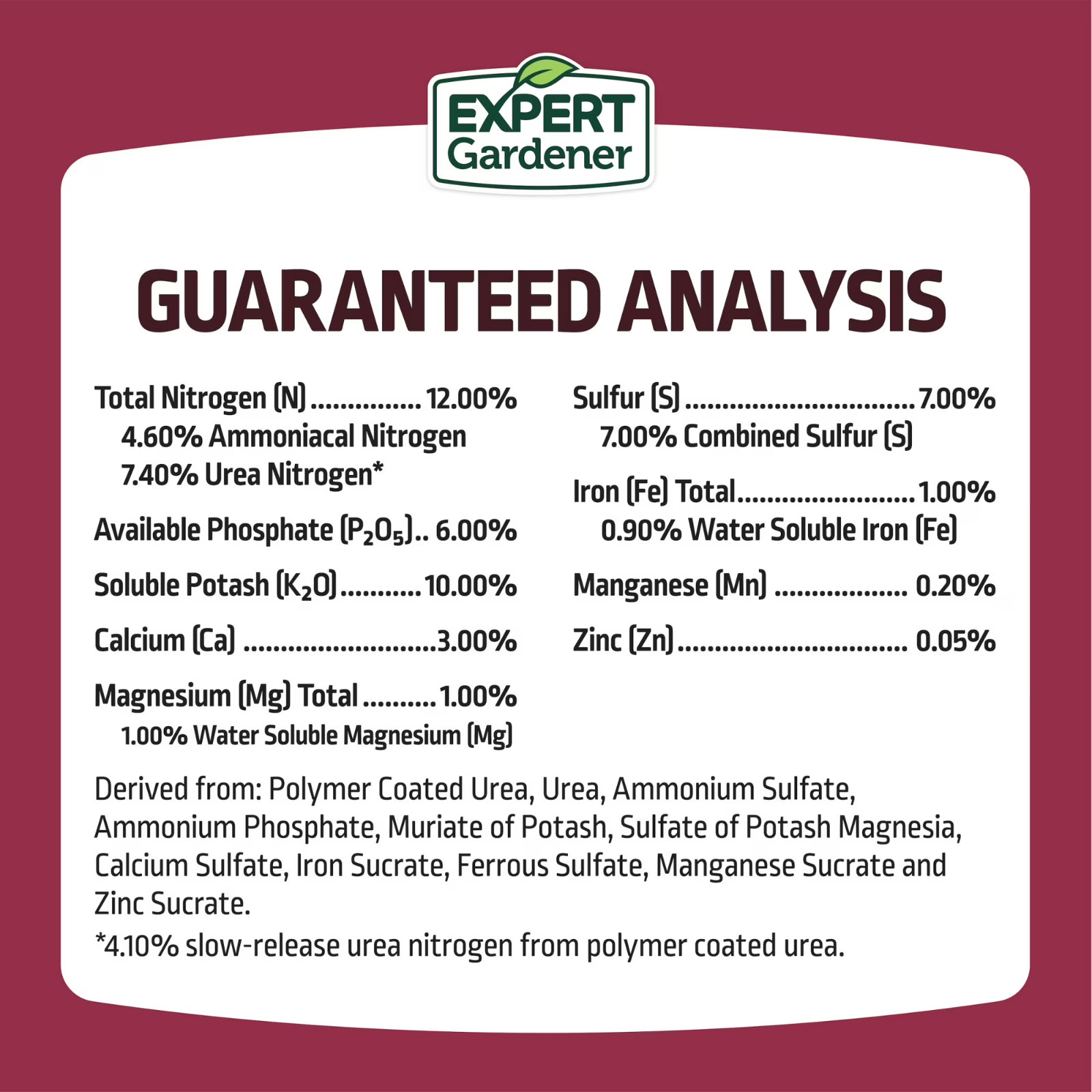 Rose Fertilizer 12-6-10 Plant Food Roses Blooms Root Growth Expert Gardener