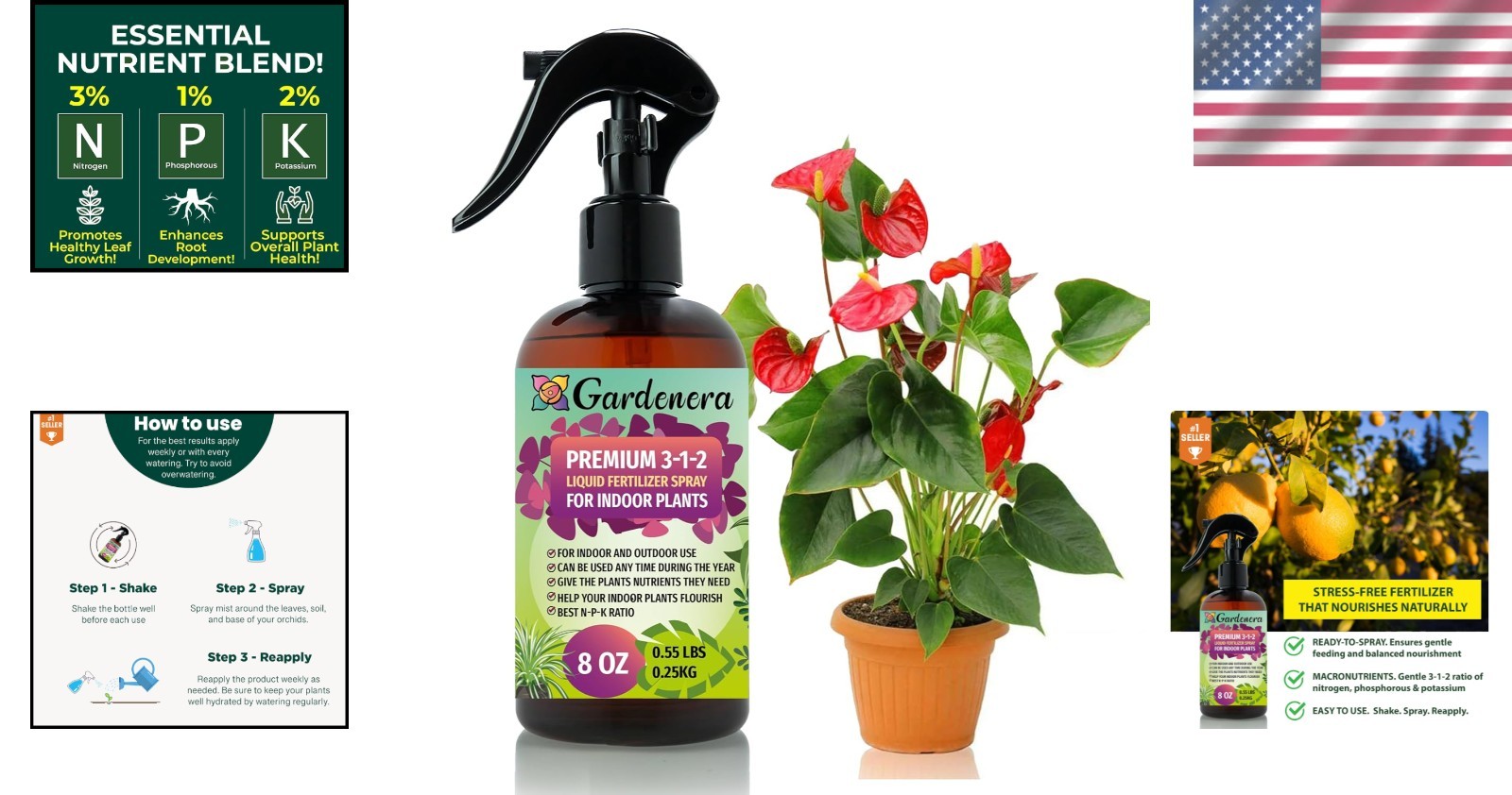 Organic All-Purpose Spray Fertilizer Mist – 8 fl oz for Vibrant Plant Growth