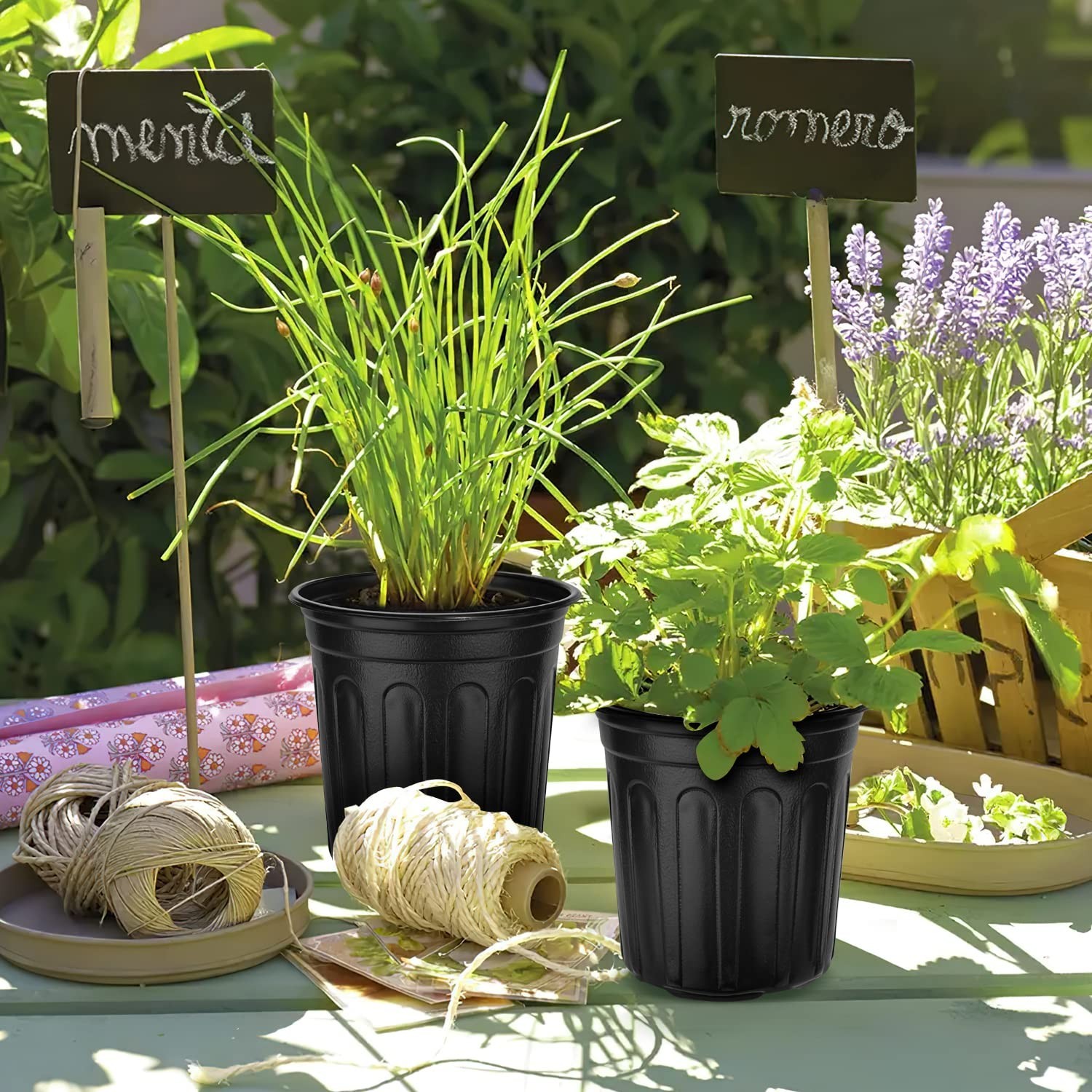RAOOKIF 3 Gallon Pots for Plants, Flexible 1/2/3/5 Gallon Nursery Pot with Dr…