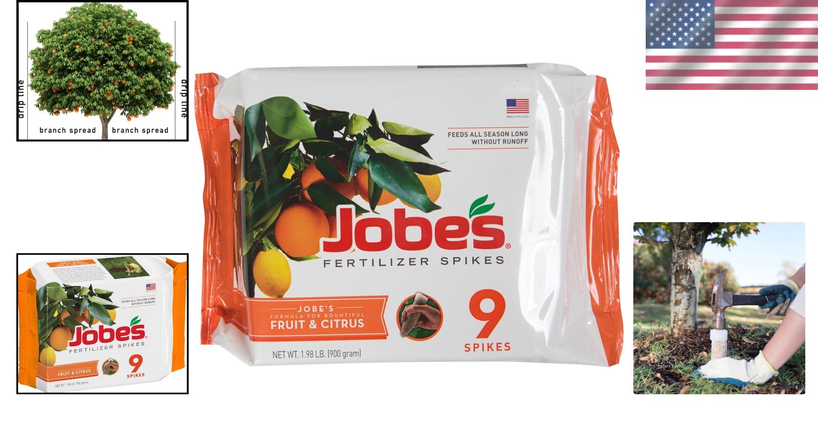 Jobe’s Fertilizer Spikes – 9 Easy Use Spikes for Vibrant Fruit & Citrus Growth