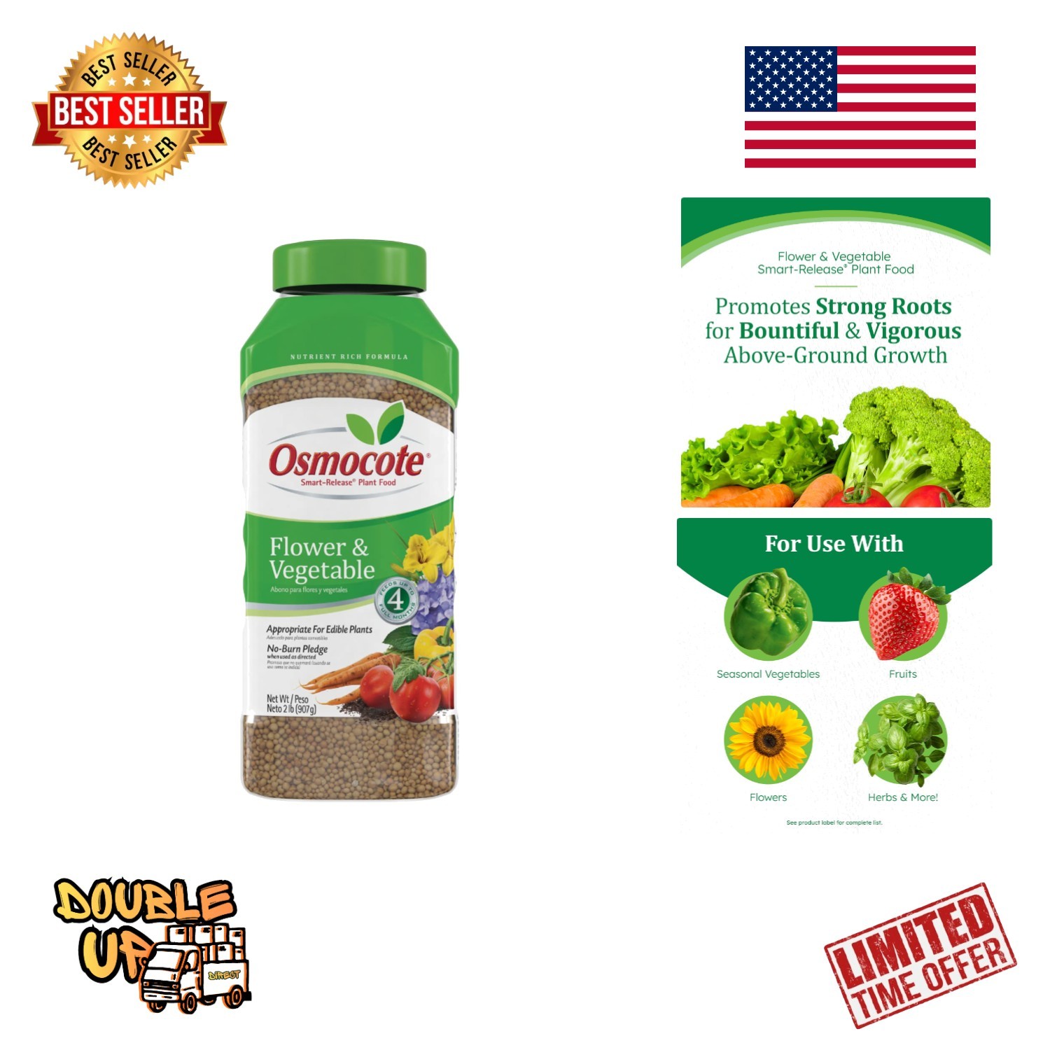 2 lbs Smart-Release Plant Food – Ideal for Seasonal Vegetables & Flowers