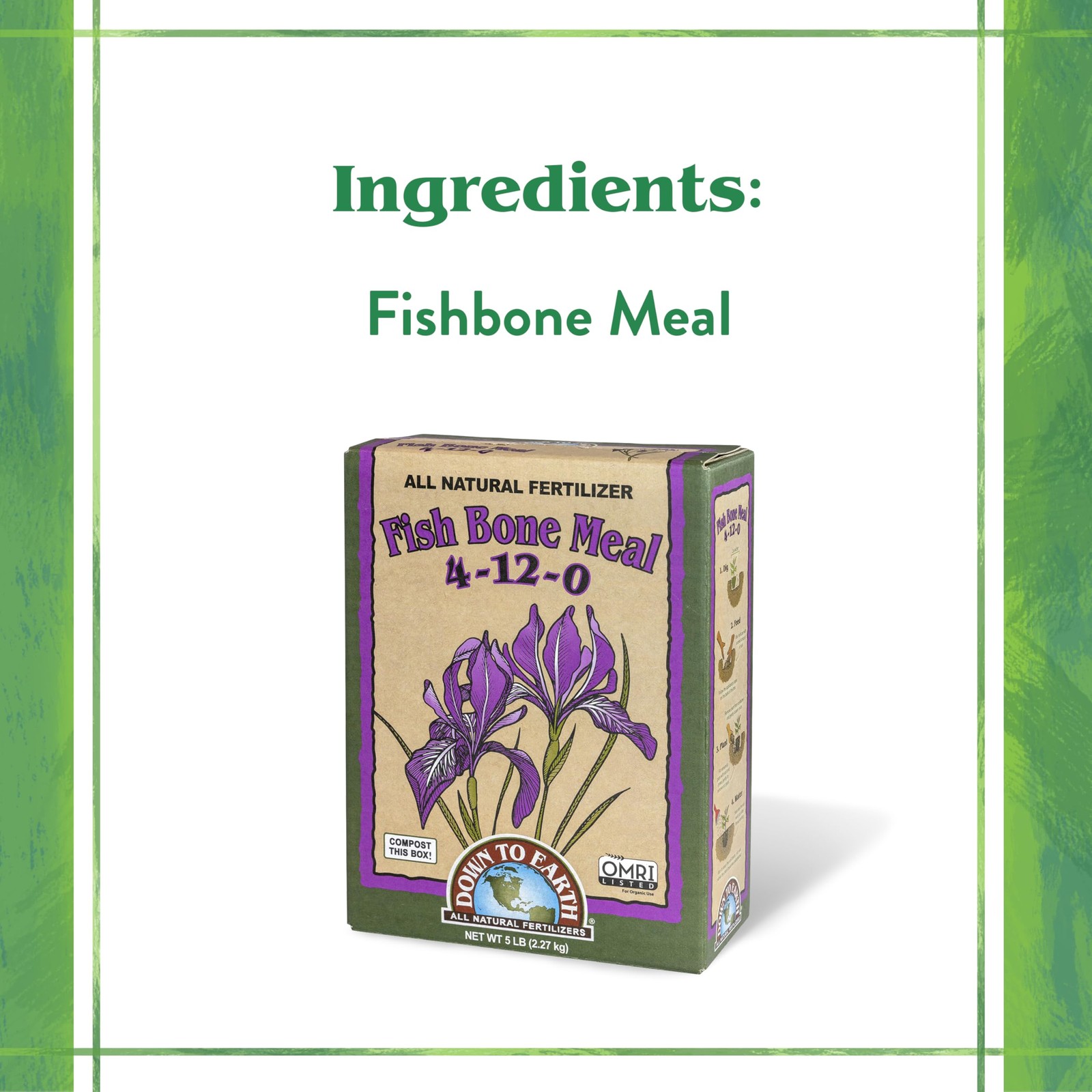 Down To Earth All Natural Fertilizers Organic Fish Bone Meal – High Brown