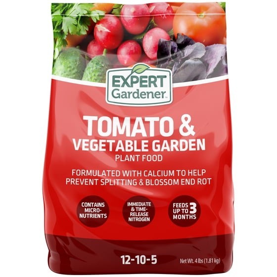 Expert Gardener Tomato & Vegetable Garden Plant Food Fertilizer, 12-10-5 Fertili