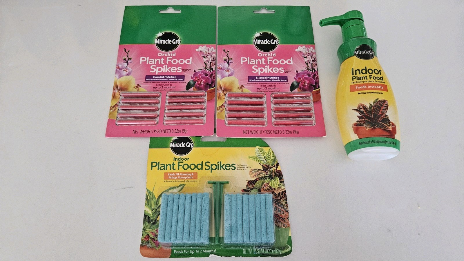 Miracle-Gro Plant Food Spikes Bundle Indoor Orchid Food Fertilizer Lot