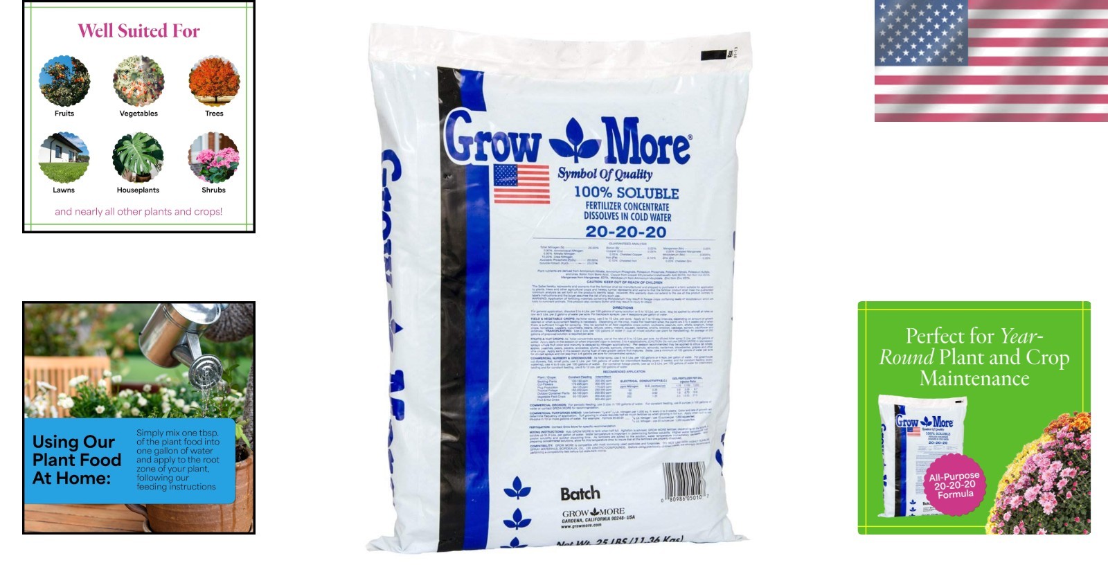 25lb 20-20-20 Fertilizer – All Purpose for Vegetables, Flowers, Trees