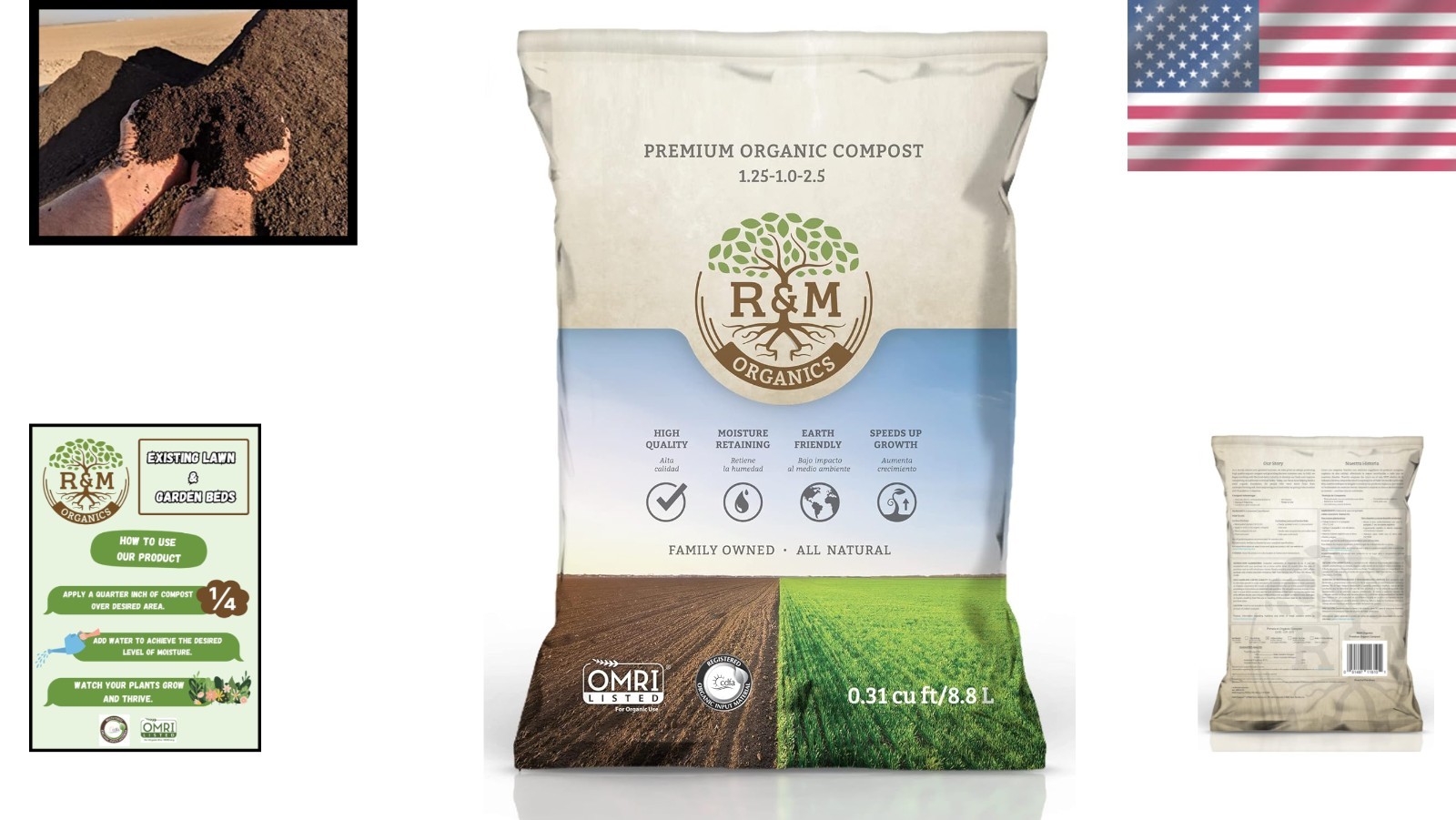 Moisture Retaining Organic Compost – Ideal for Indoor & Outdoor Use – 10 lbs