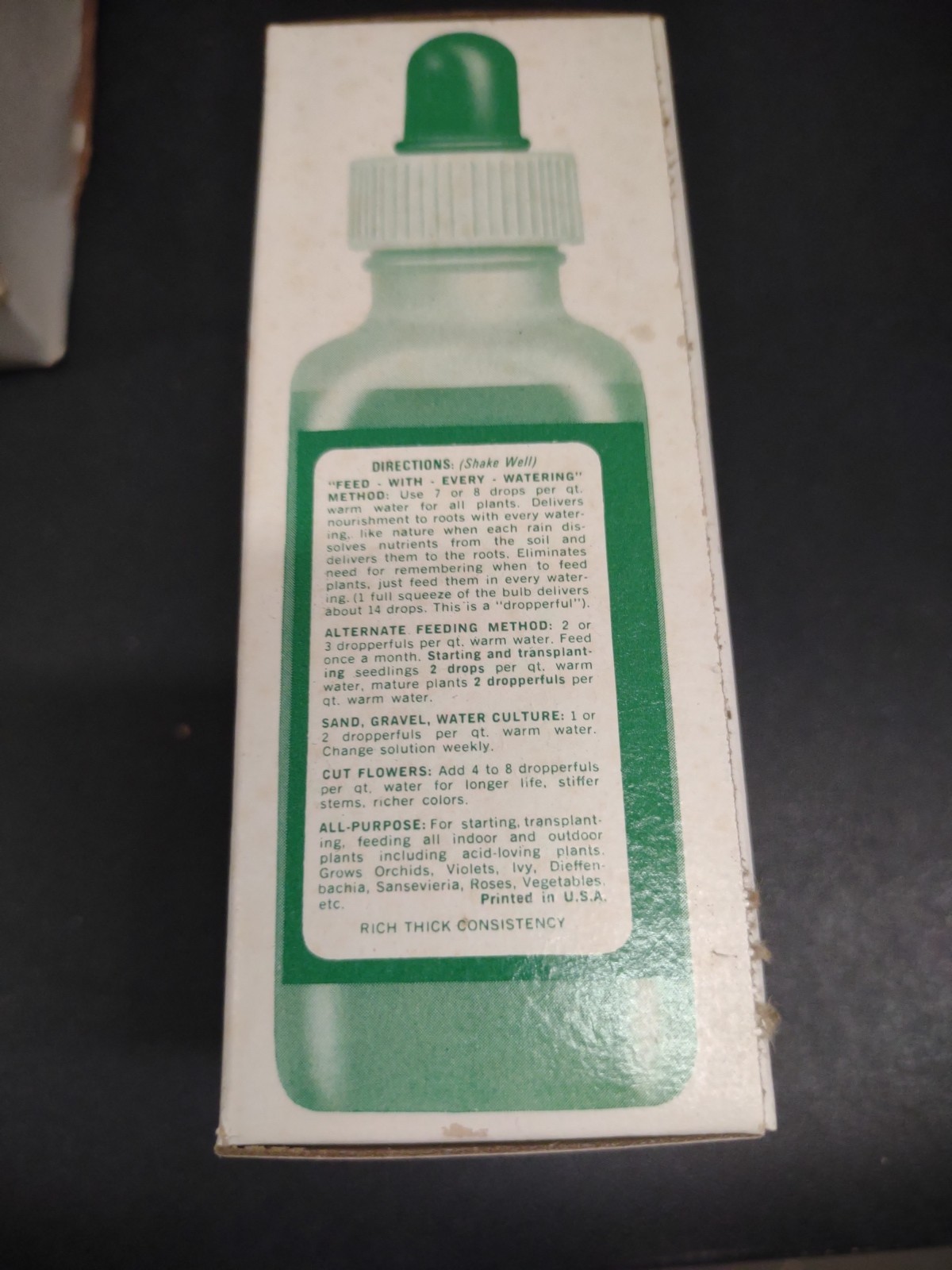 1980s Vintage Schultz-Instant Liquid Plant Food, Unopened Box