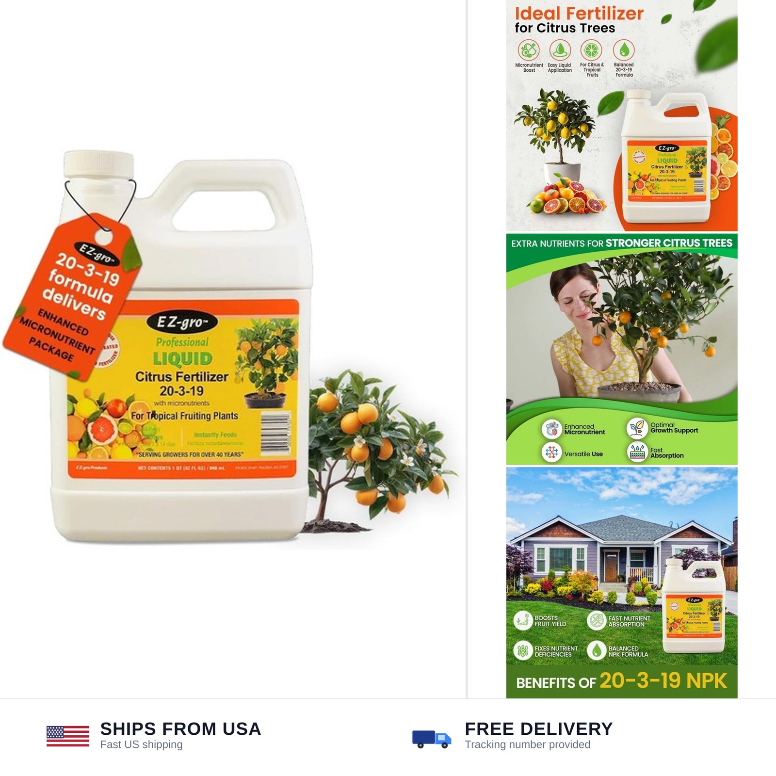 Citrus Tree Fertilizer – Orange, Lemon, Lime, Mango, Avocado – Citrus Fertili…