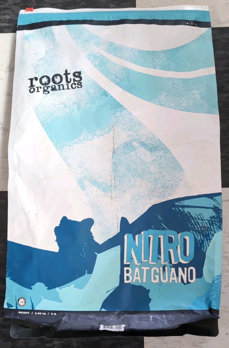 Aurora Innovations Roots Organics Nitro Bat Guano 9 Lbs. Blue Bag 9-3-1 NPK