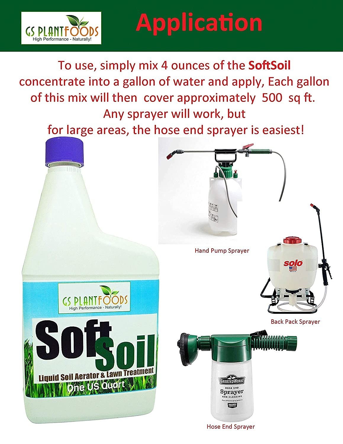 Soft Soil by – Liquid Aerator and Lawn Treatment(1 Quart) – Liquid Aerator for A