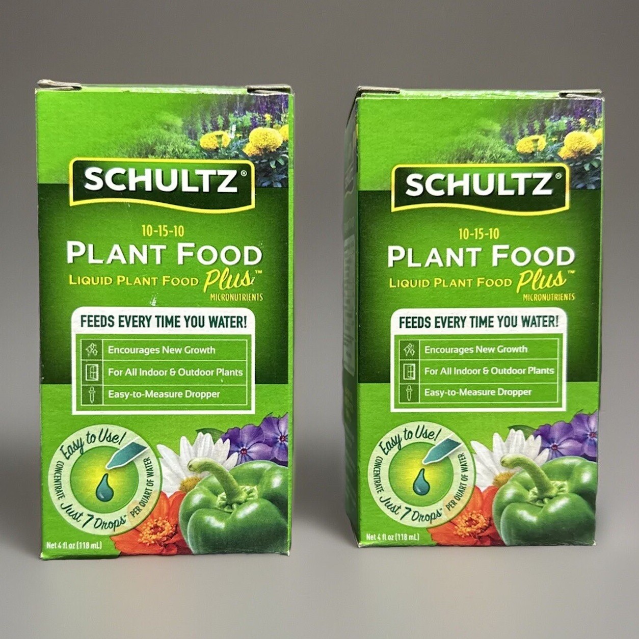 Schultz 10-15-10 Liquid Plant Food 4 fl oz **LOT OF 2**
