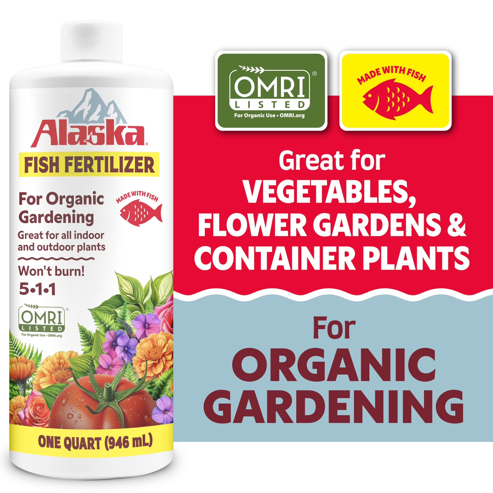 Fish Fertilizer 5-1-1 Plant Food 1Qt