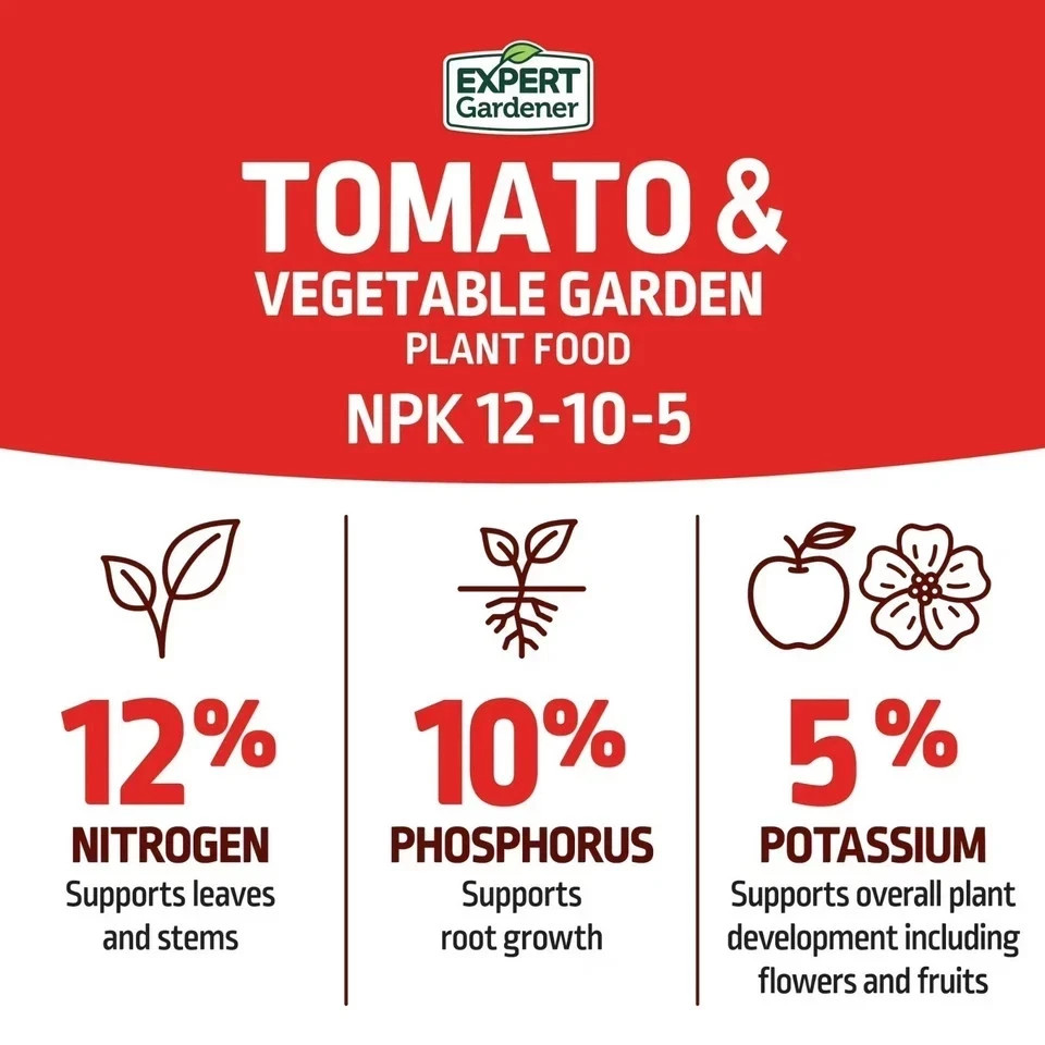 Tomato and Vegetable Garden Plant Food Fertilizer 12-10-5 NPK 4 lb