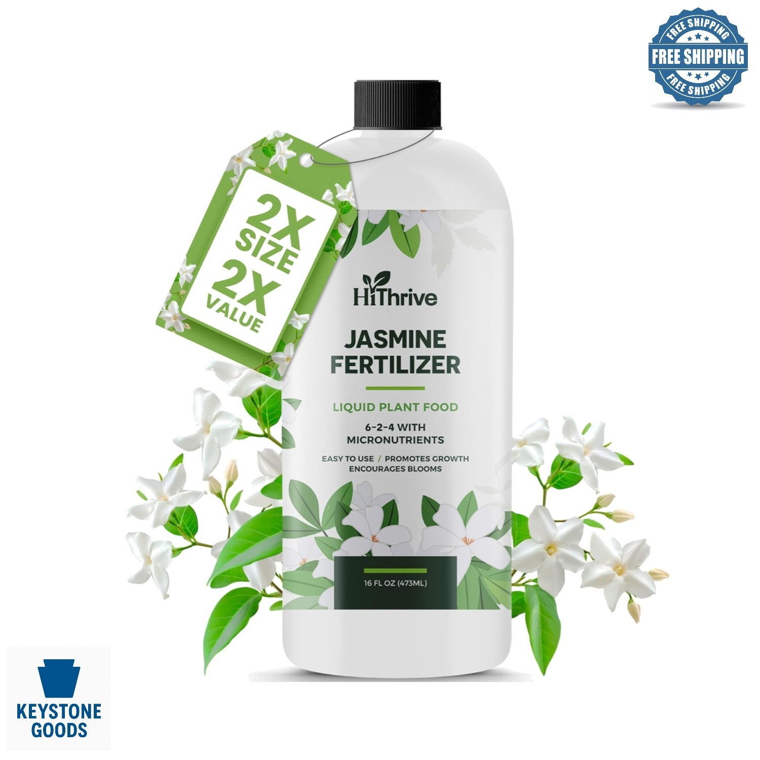 16oz Jasmine Fertilizer – Promotes Vibrant Blooms & Growth for Indoor & Outdo…