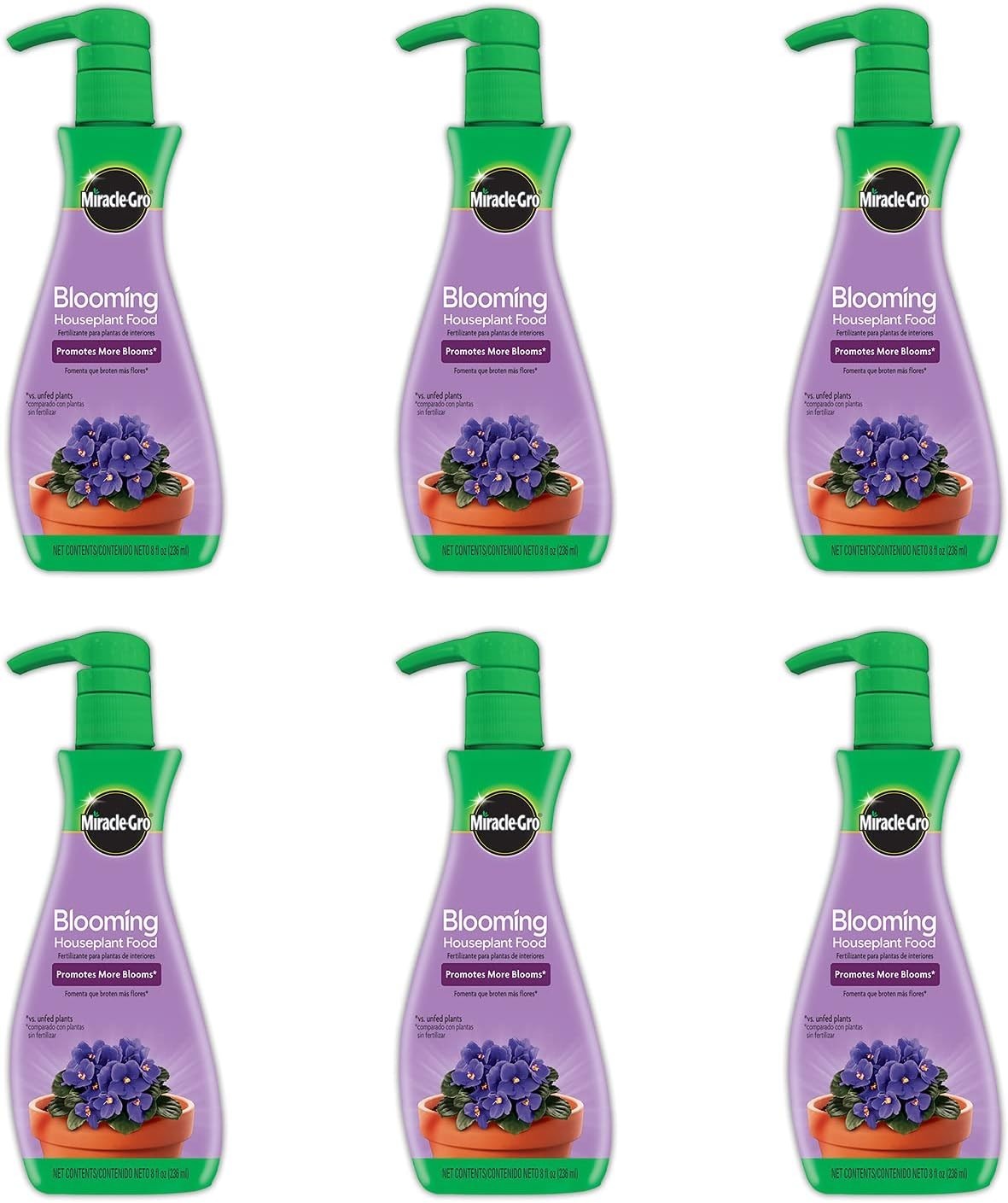 Blooming Houseplant Food 8 oz 6-Pack – Boost Your Blooming Plants’ Growth