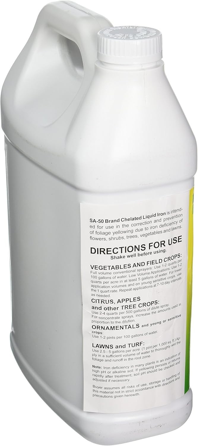 Chelated Liquid Iron Fertilizer 1 Gallon for Flowers Vegetables