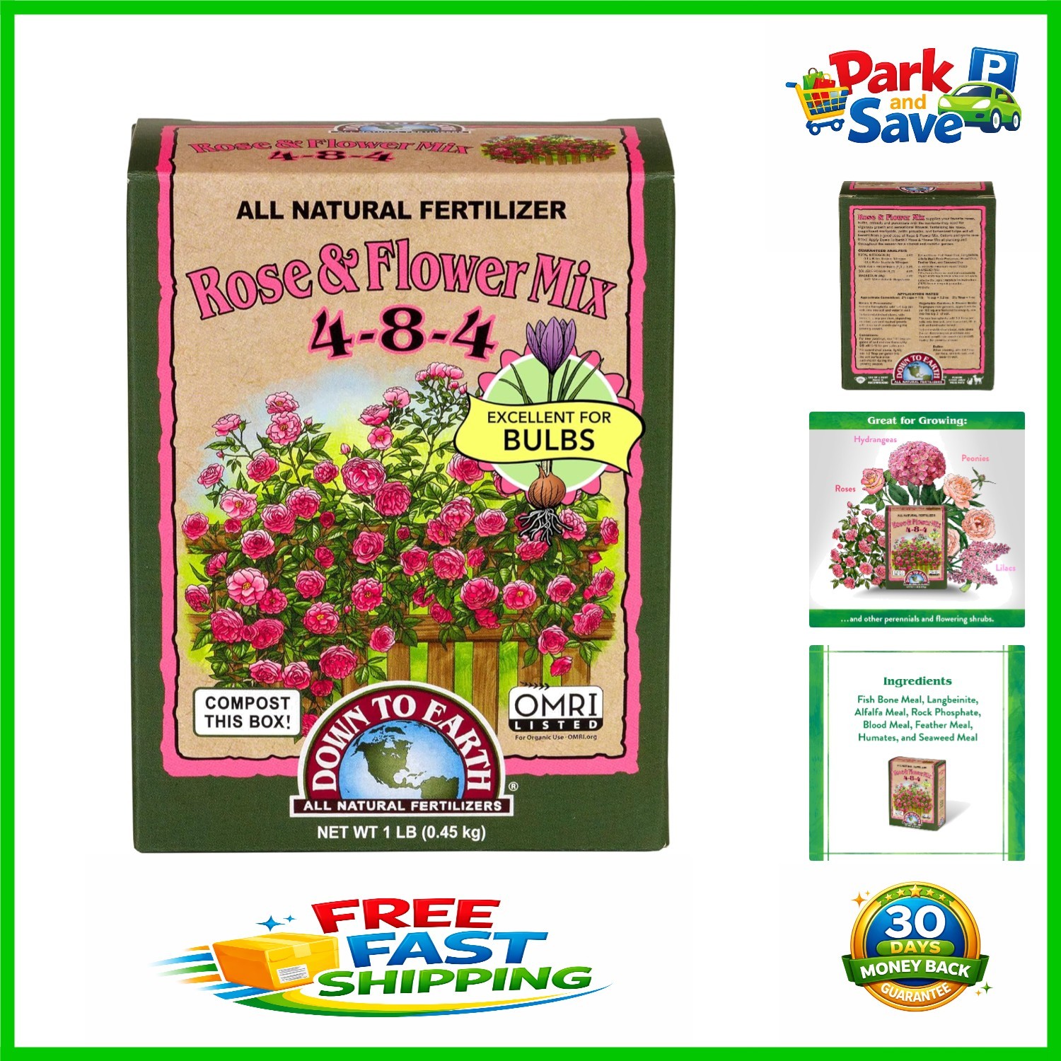 Organic 4-8-4 Flower & Bulb Granules – Enhance Your Garden’s Beauty, 1 lb