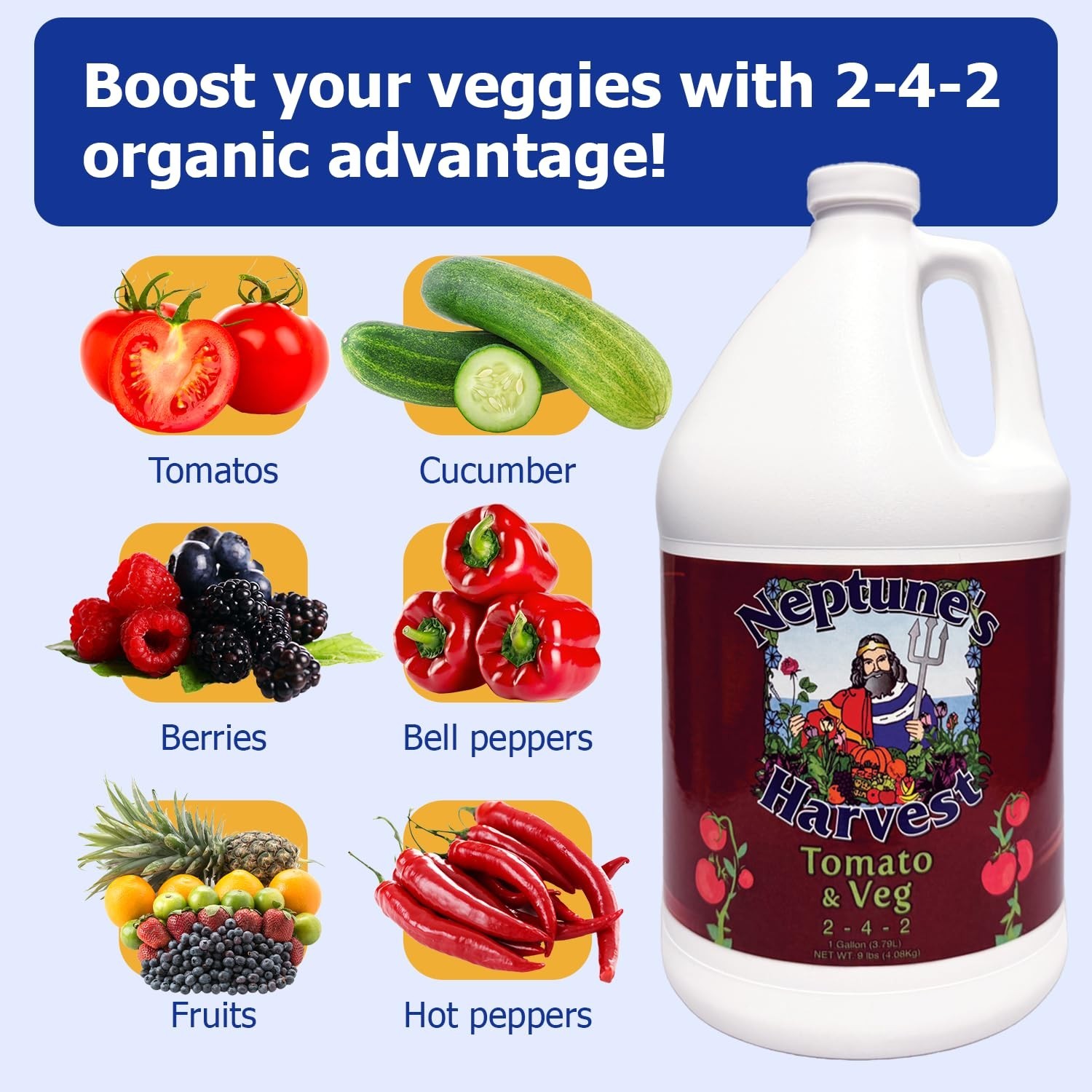 Organic Tomato & Vegetable Fertilizer – Gallon Size