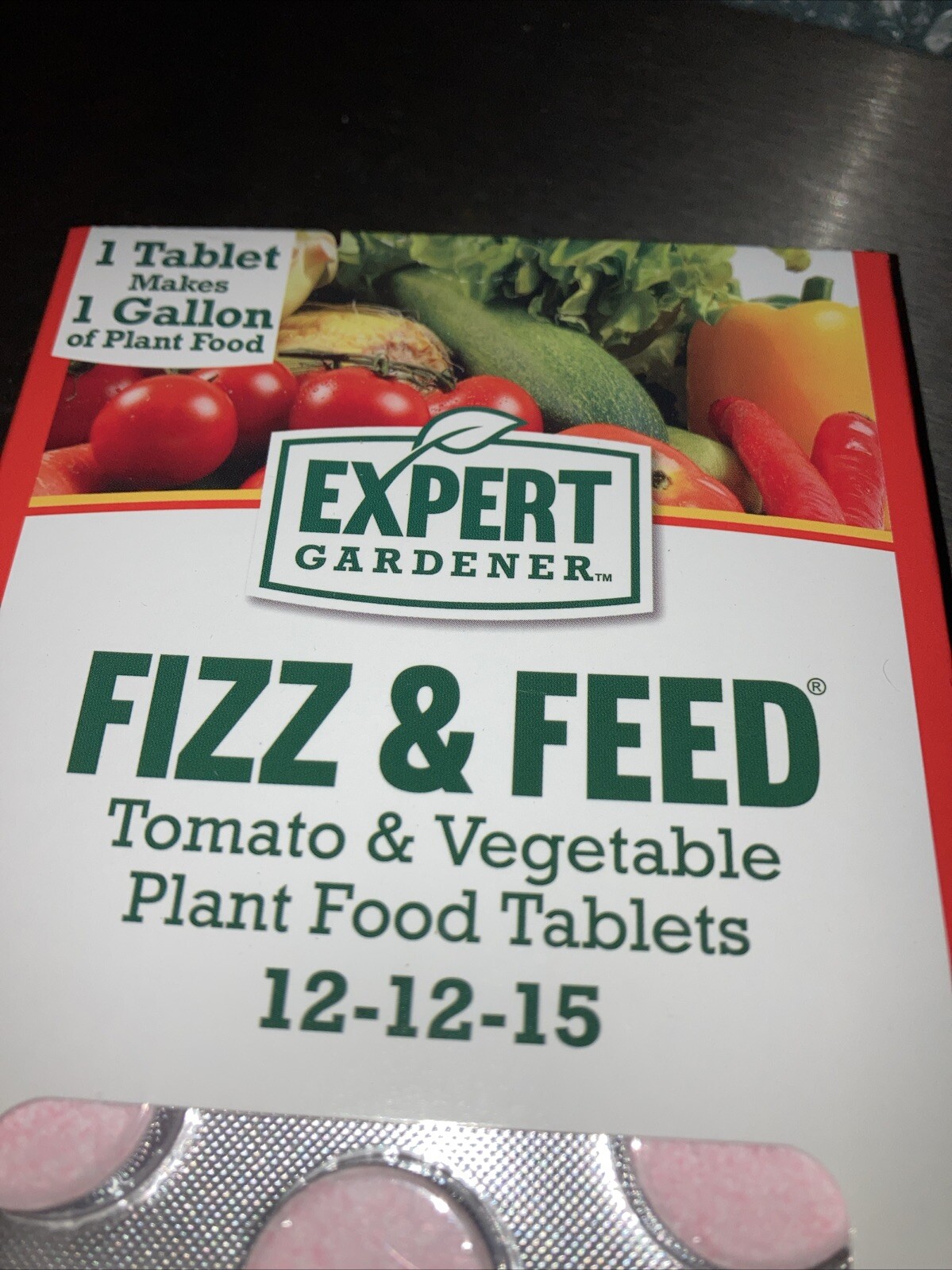 Expert Gardener Fizz and Feed, Tomato and Vegetable Plant Food Tablets, 12-12-15