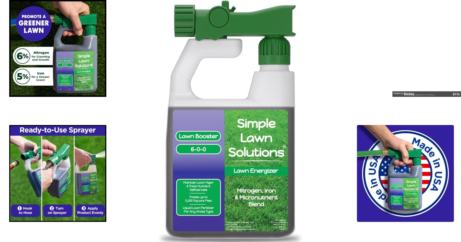 Lawn Energizer: Liquid Fertilizer Spray with Iron for Darker, Healthier Grass
