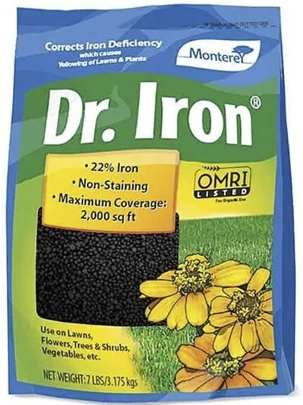 Monterey LG7115 Dr. Iron 7 Lb. Iron Deficiency Plant Food Supplement Fertilizer