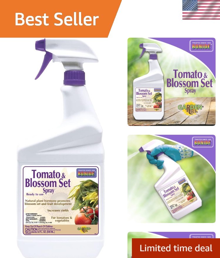 Organic Tomato & Blossom Spray Set – 32 oz for Increased Garden Yields