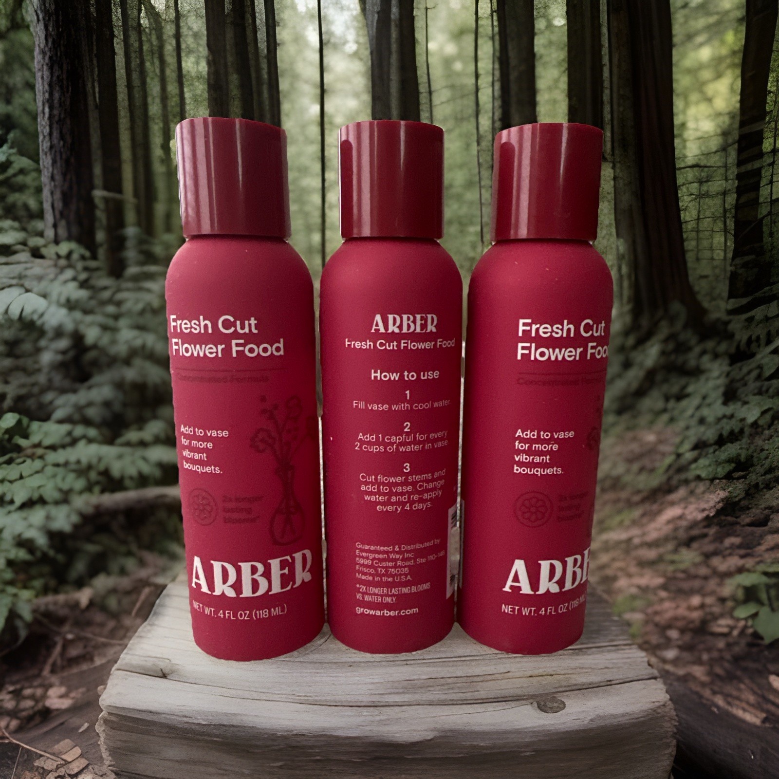 (3 Set) Arber Fresh Cut Flower Food Liquid Flower Concentrate 4 fl oz