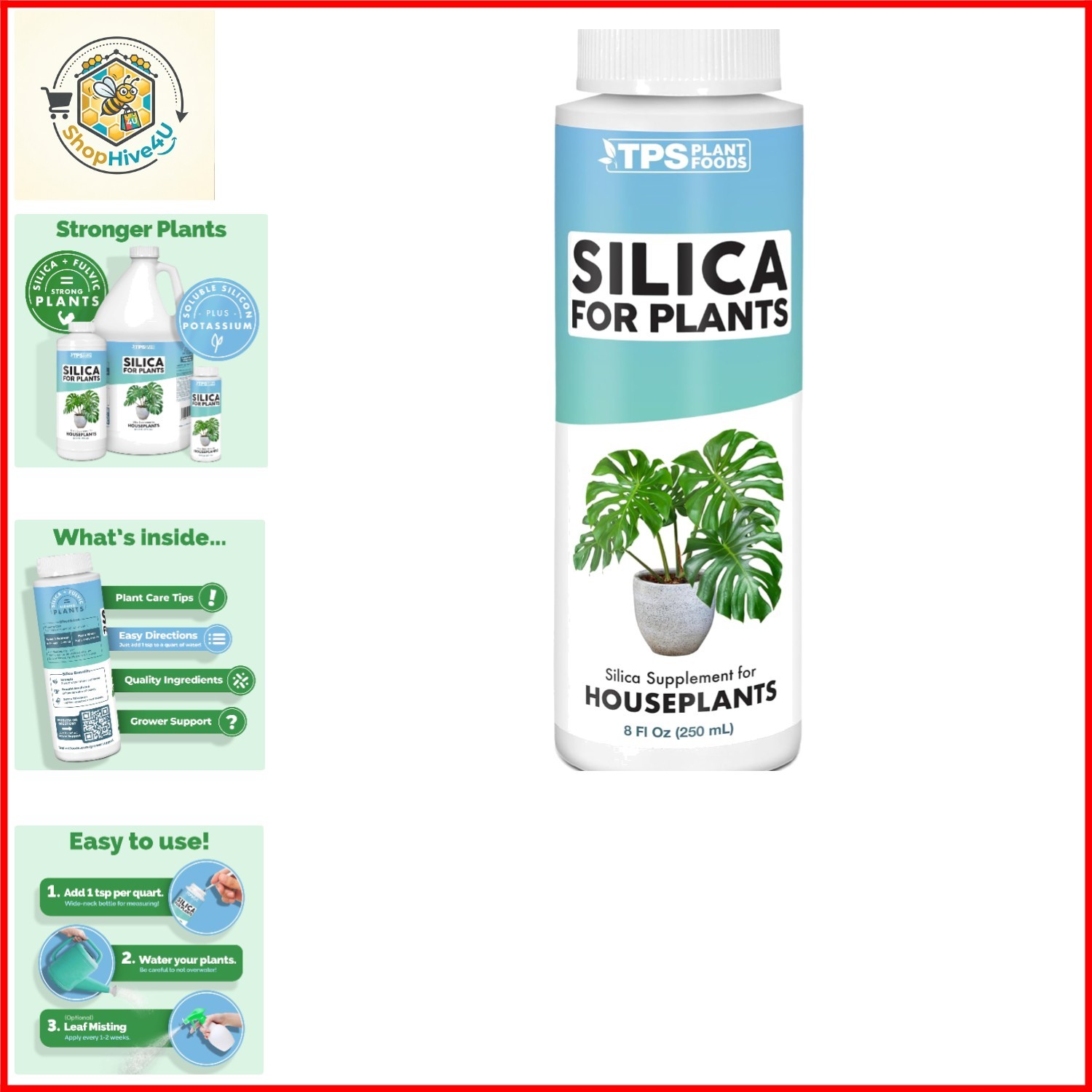 Silica for Plants, Boost Strength & Resilience, 8 oz 250mL | Strengthens Stem…