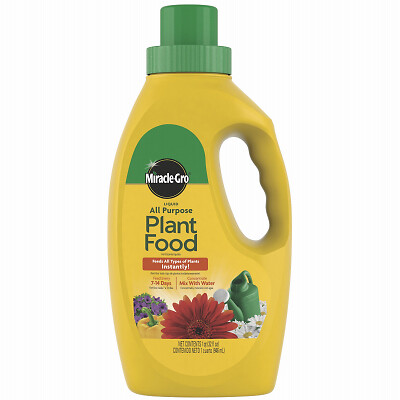 All-Purpose Plant Food, 32 oz Bottle, Liquid, 12-4-8 N-P-K Ratio