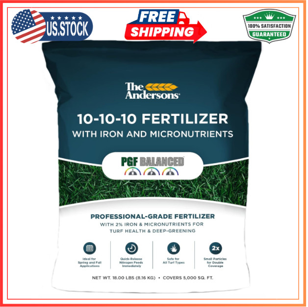 The Andersons PGF 10-10-10 Fertilizer with Micronutrients & 2% Iron, 5,000 sq ft