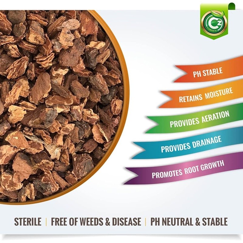 OMRI Listed All Natural Fir Bark Soil Amendment Healthy Plant Growth Drainage US