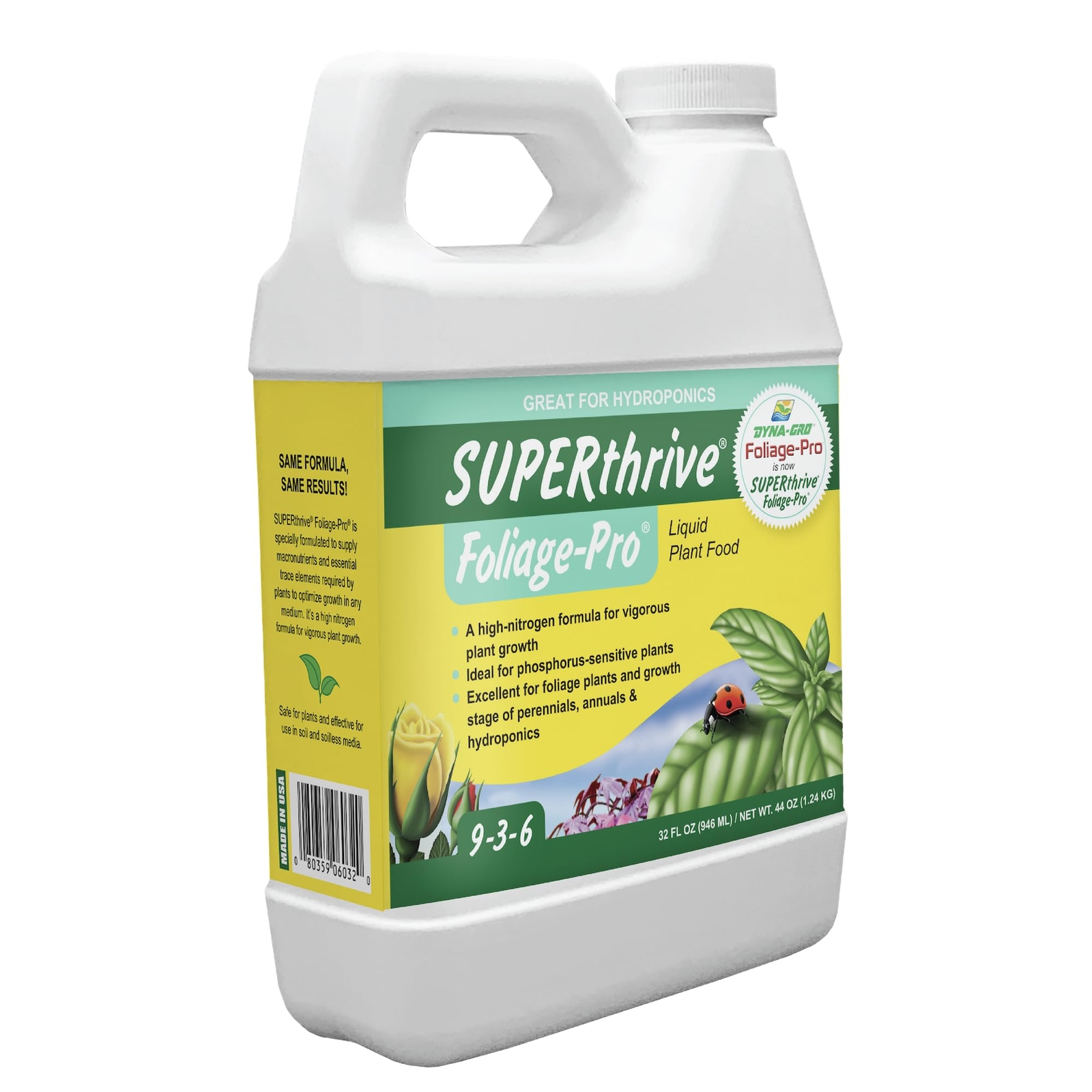 Foliage Pro Liquid Plant Fertilizer 32oz Quart for Bloom and Grow