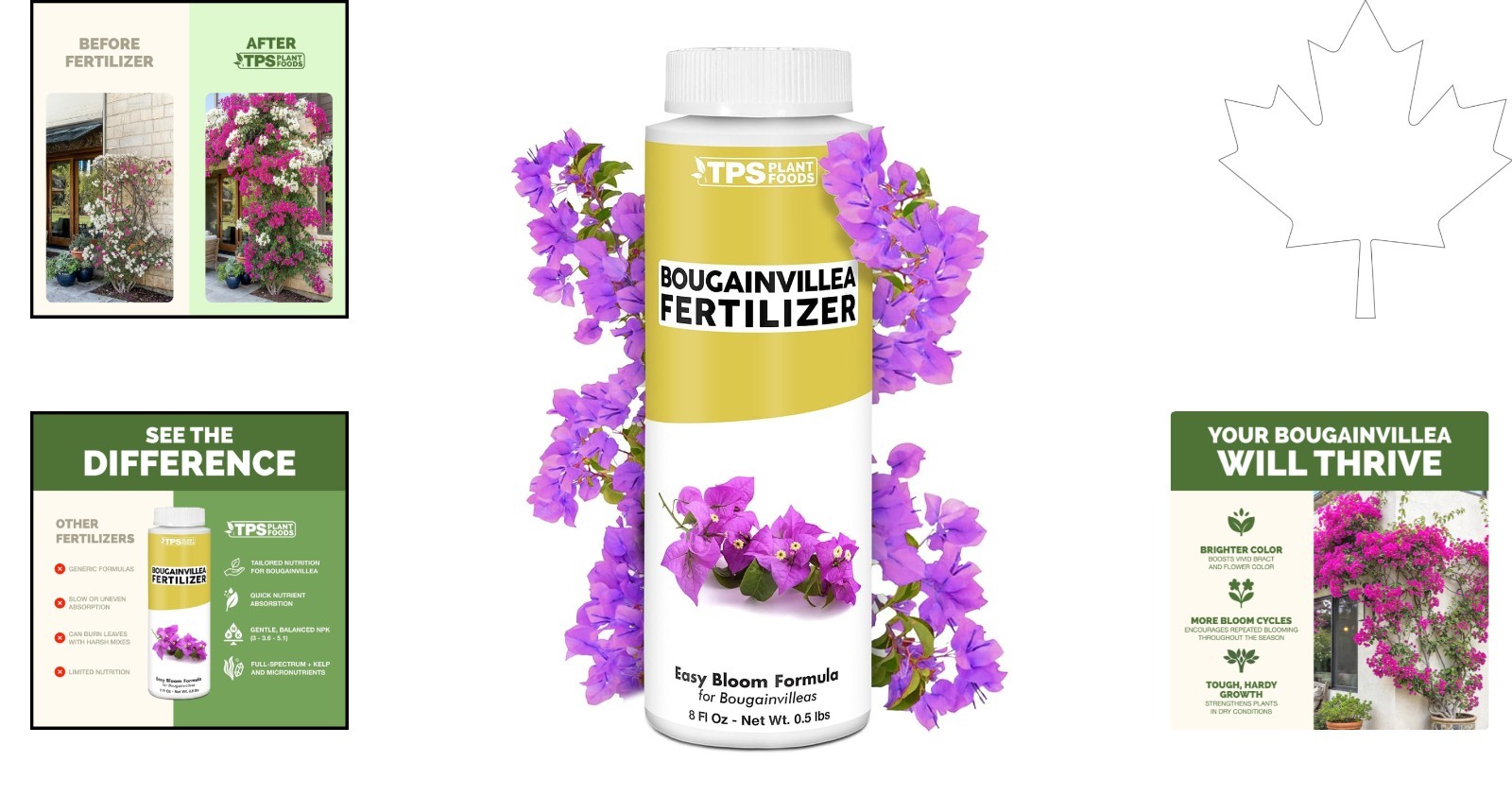 8oz Liquid Plant Nutrients – Essential for Bougainvillea Growth & Vivid Blooms