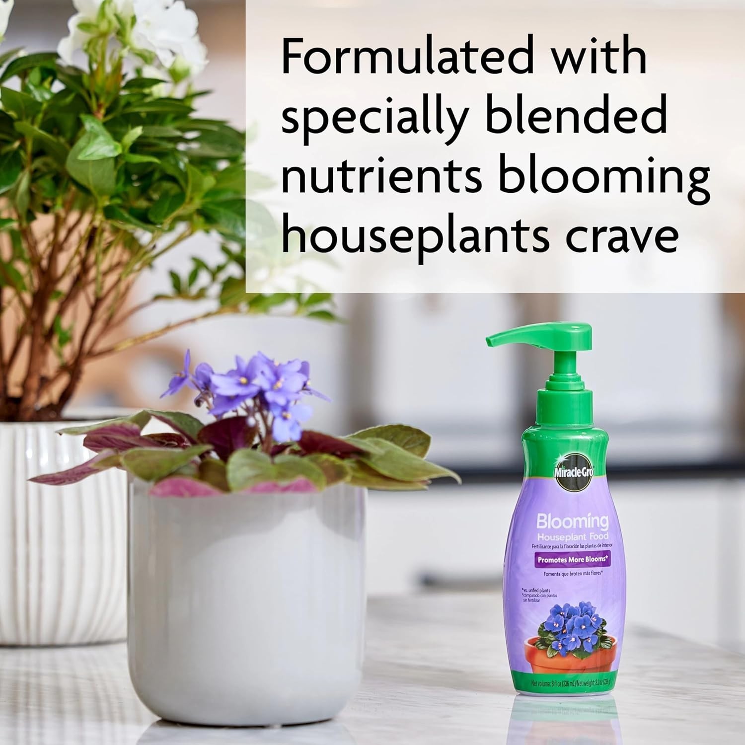 Miracle-Gro Blooming Houseplant Food 8 fl oz – Ensuring Abundant Indoor Flowers
