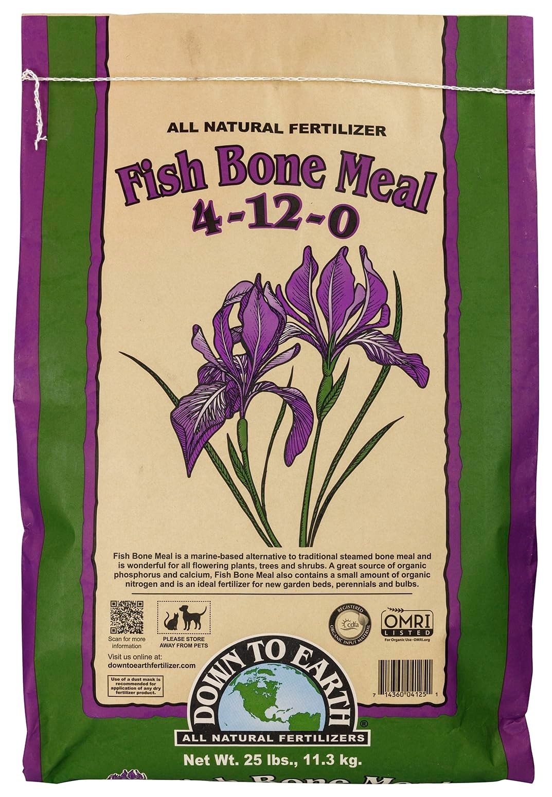 Organic Fish Bone Meal Fertilizer – High Phosphorus Plant Food for Blooms 25 lb