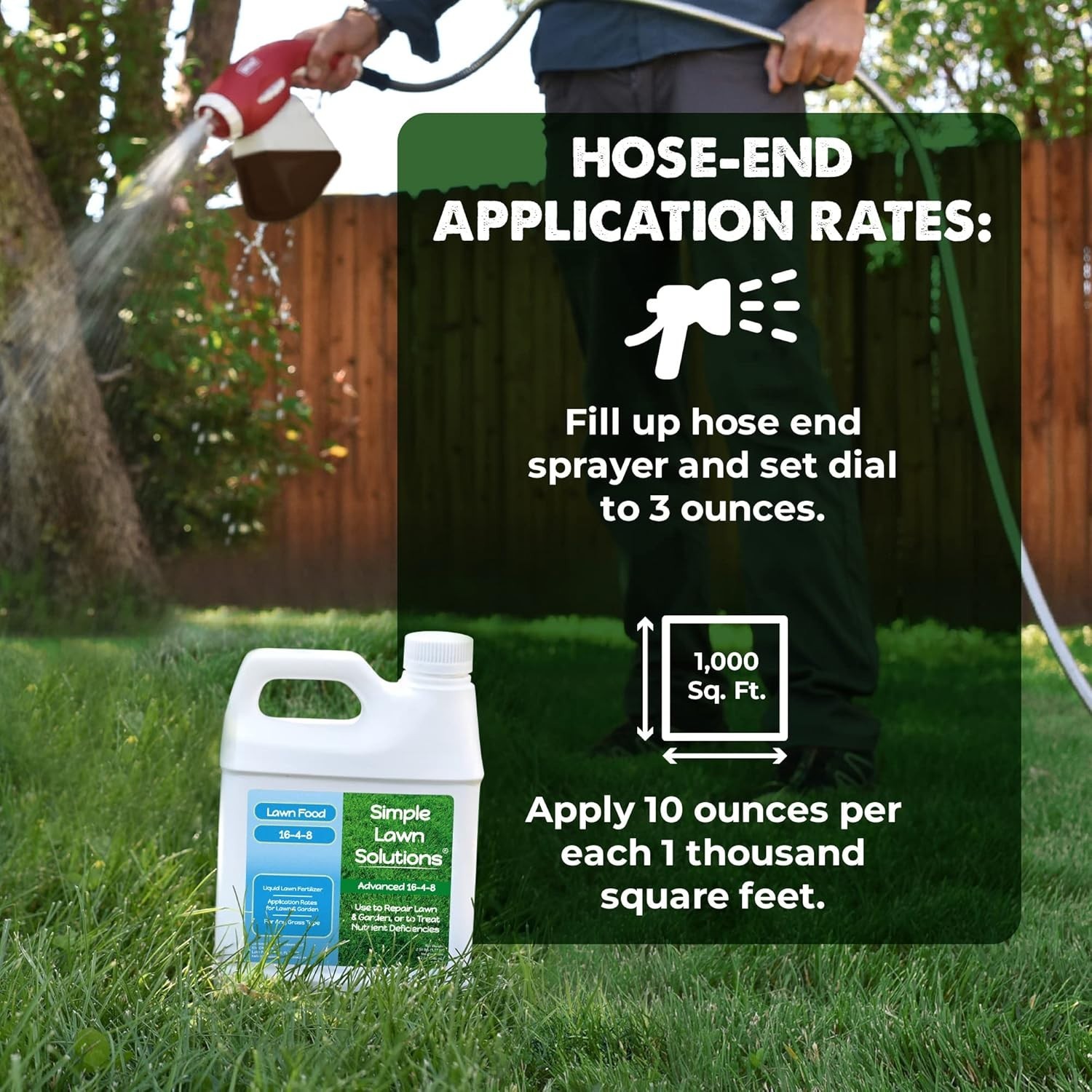 Advanced 16-4-8 Lawn Fertilizer – Liquid Lawn Food Spring & Summer Concentrat…