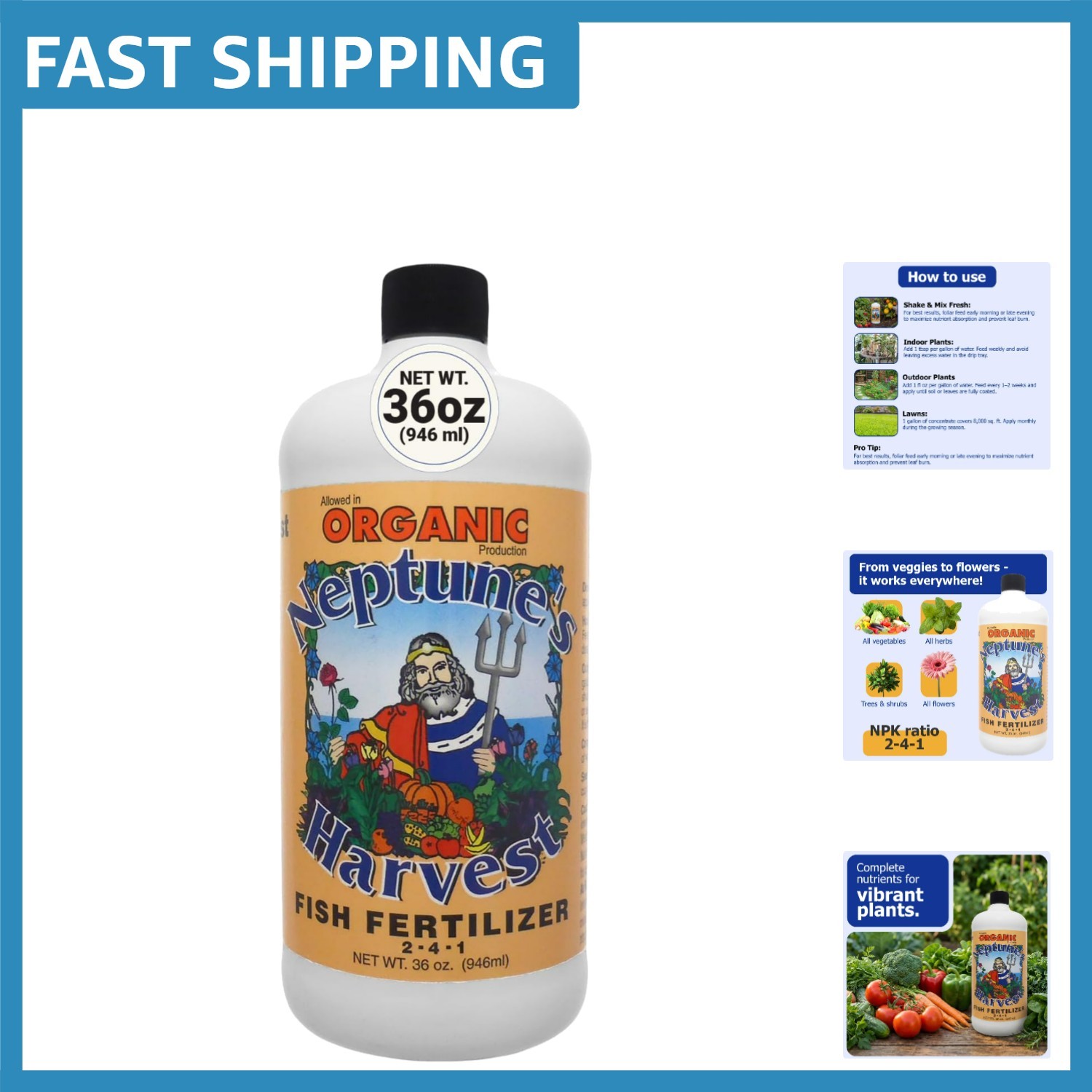 Organic Fish Fertilizer 2-4-1 – Effective Plant Food for Indoor & Outdoor Growth
