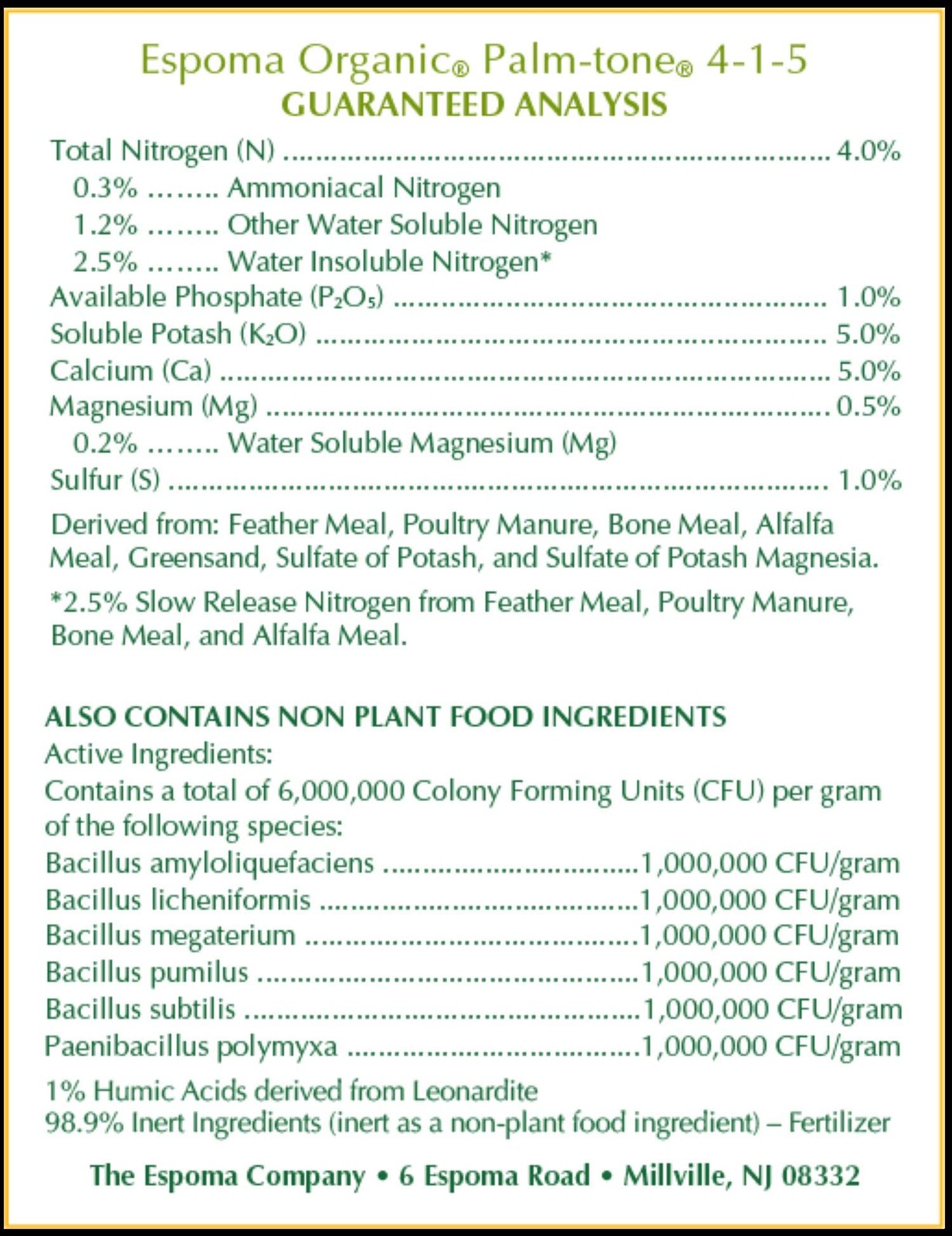 All Natural Organic Fertilizer for Palm and Hibiscus 4-1-5 Formula