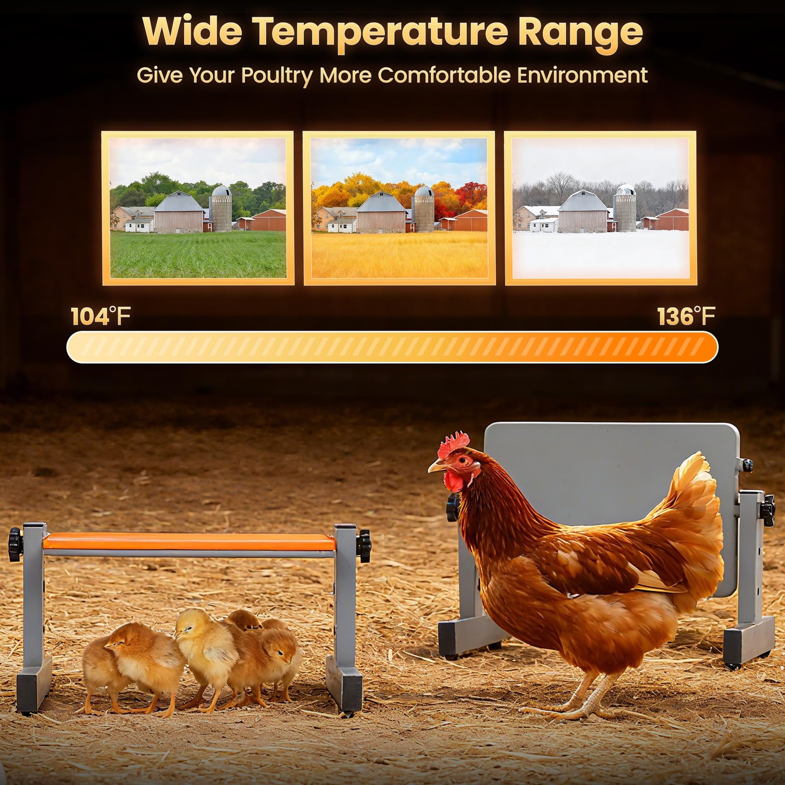 Pettemp Smart Chick Brooder Heater Digital Adjustable Radiant Chicken Coop