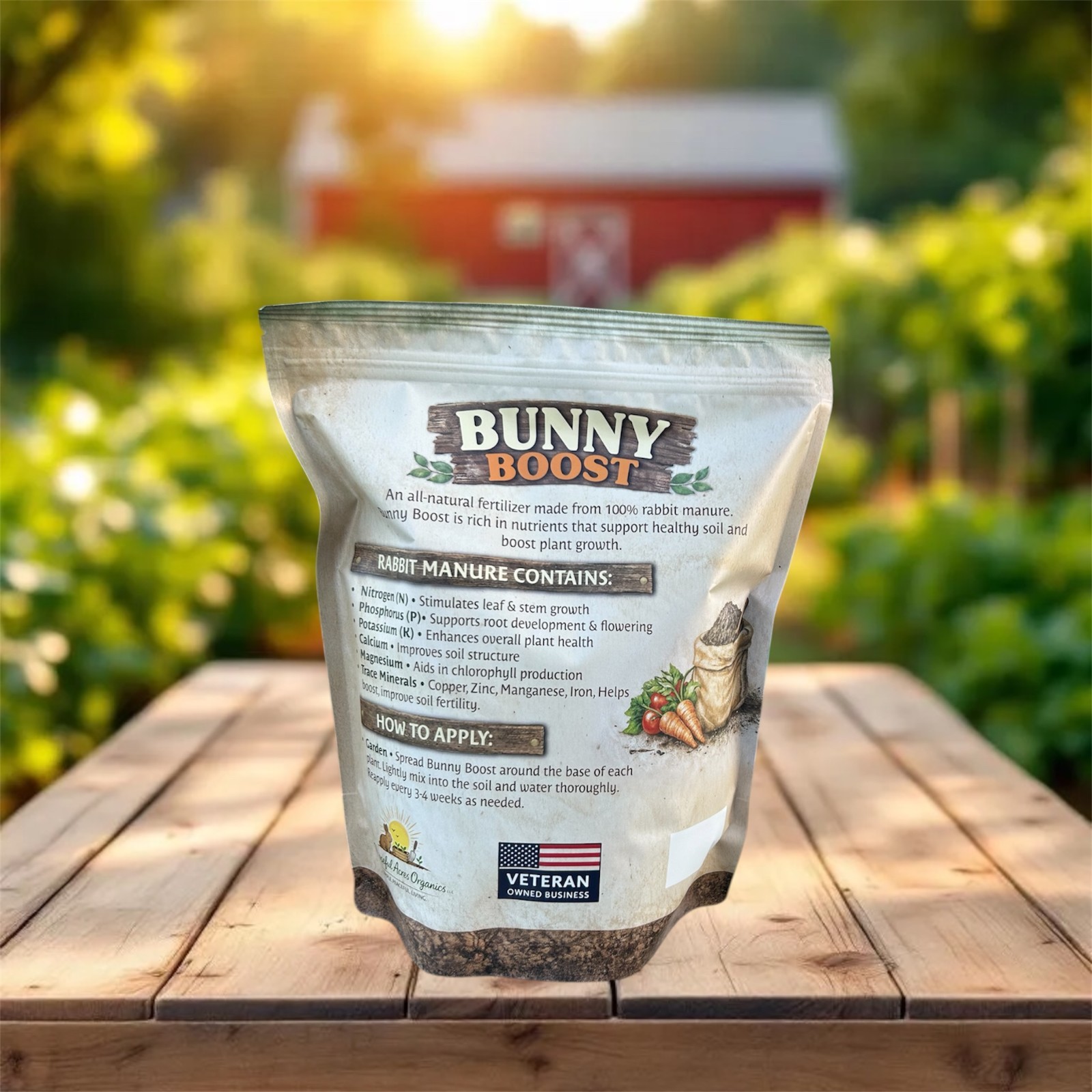 Bunny Boost Organic Rabbit Manure Fertilizer 32oz bag