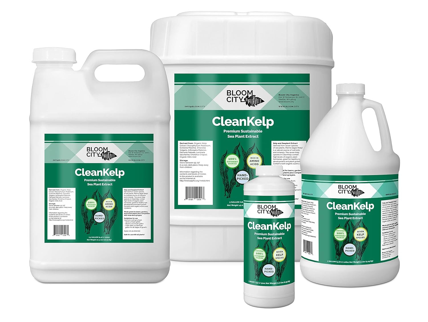 Organic Liquid Seaweed and Kelp Fertilizer Supplement, Quart (32 Oz) Concentr…