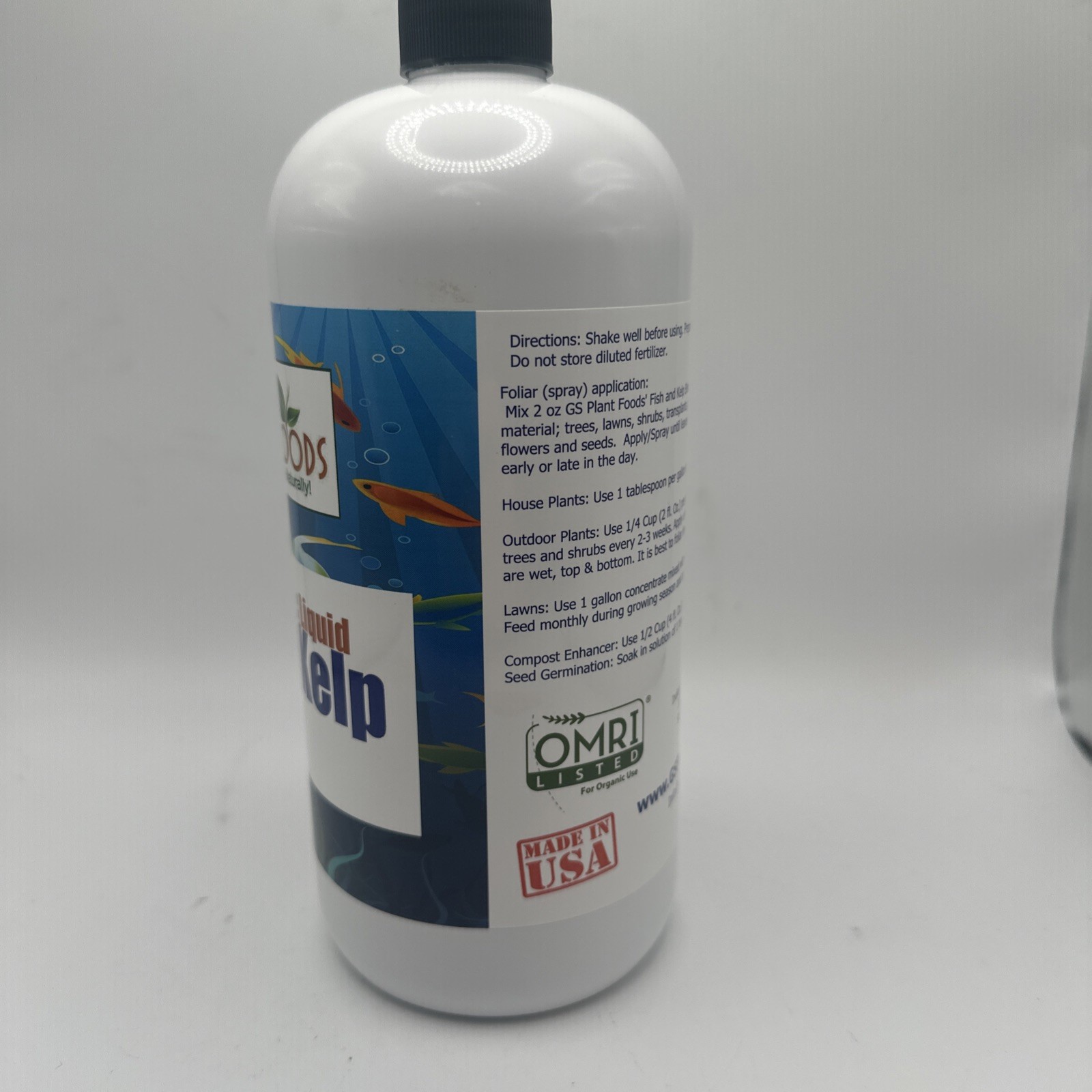 GS Plant Foods Liquid Fish & Kelp Fertilizer (1 Quart) – Organic Material Rev…
