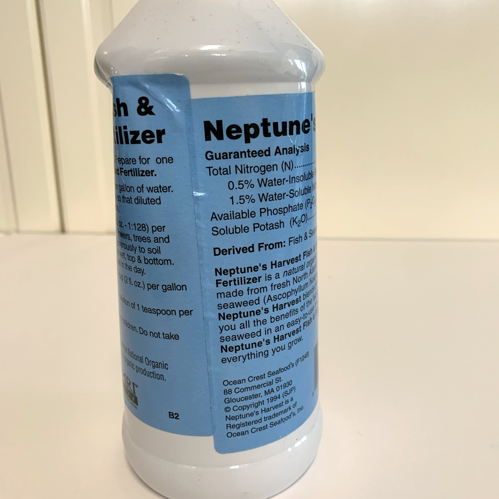 Neptune’s Harvest Organic Fish & Seaweed Fertilizer 2-3-1 (36 oz)